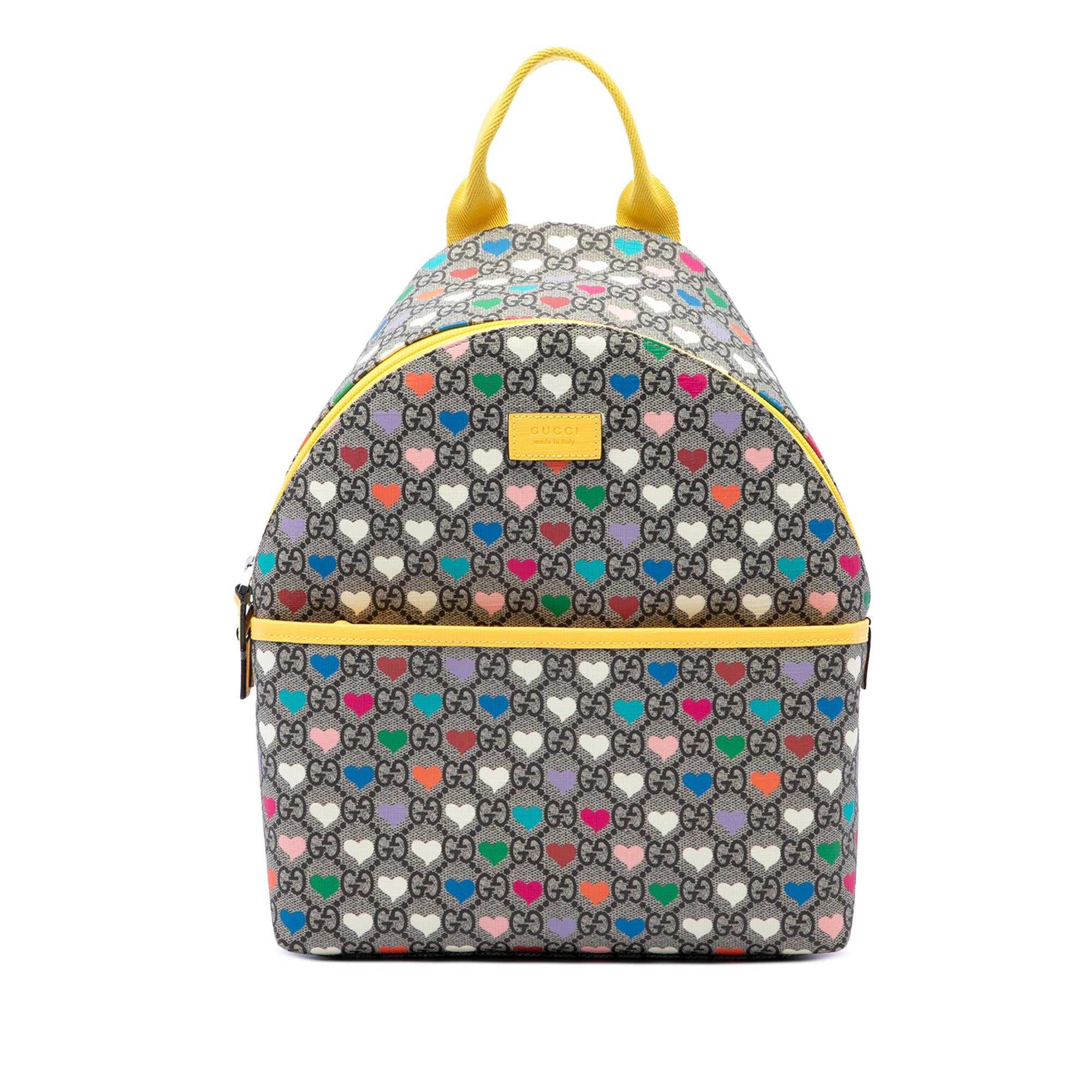Gucci Kids GG Supreme Web Hearts Backpack