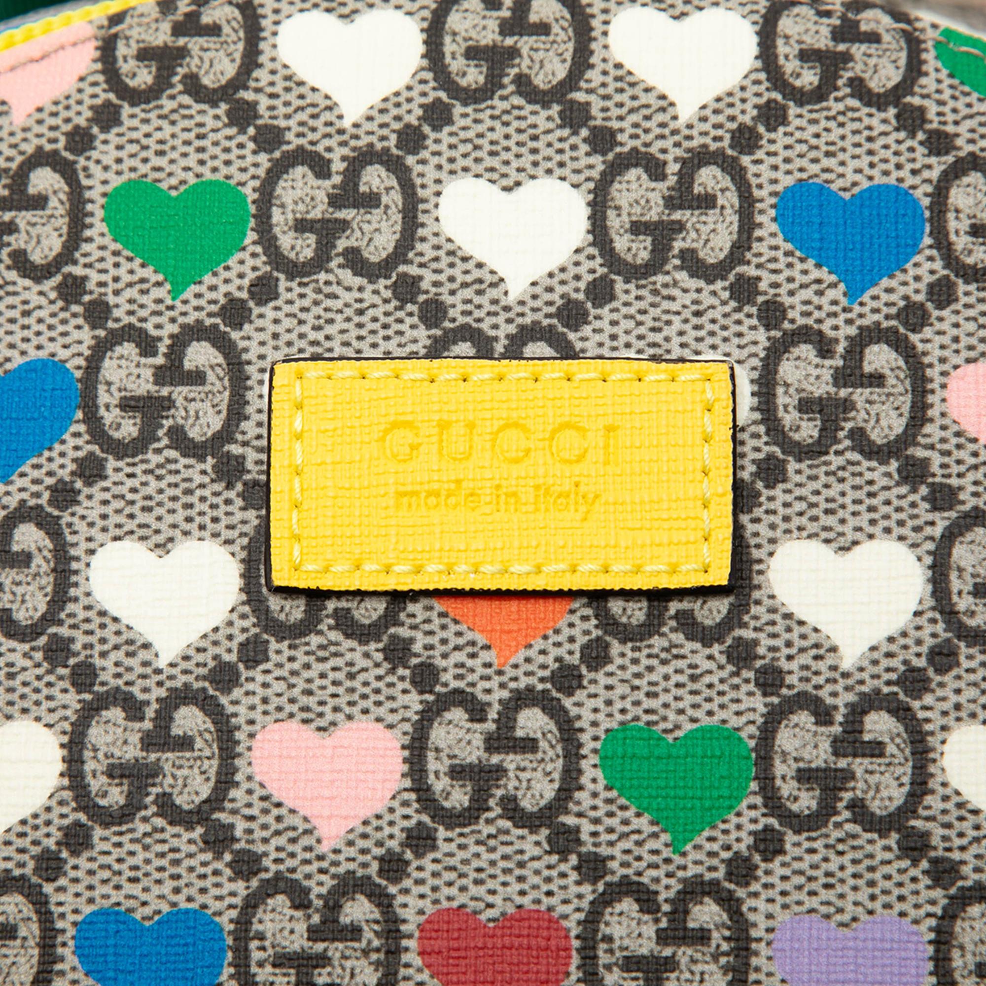 Gucci Kids GG Supreme Web Hearts Backpack