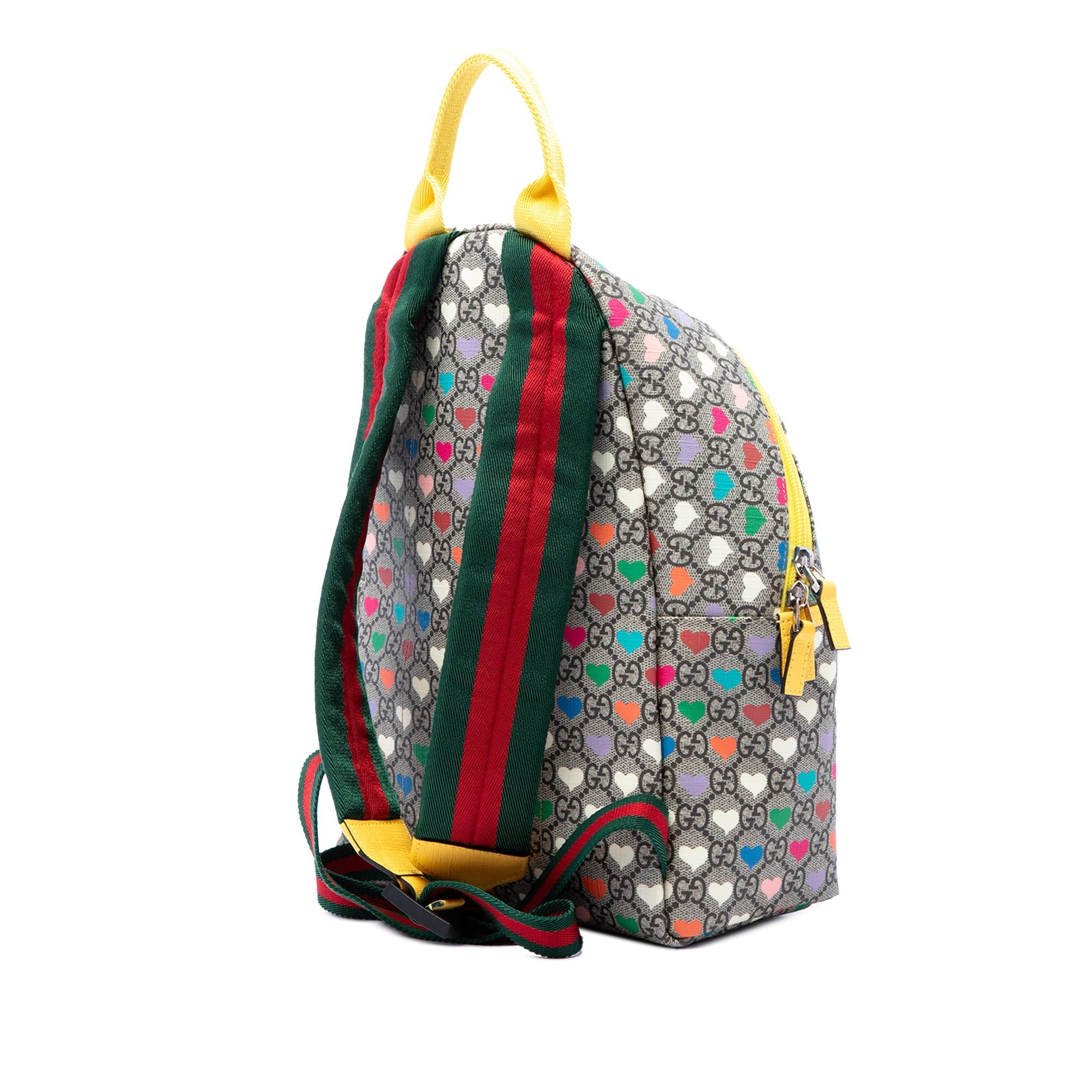 Gucci Kids GG Supreme Web Hearts Backpack