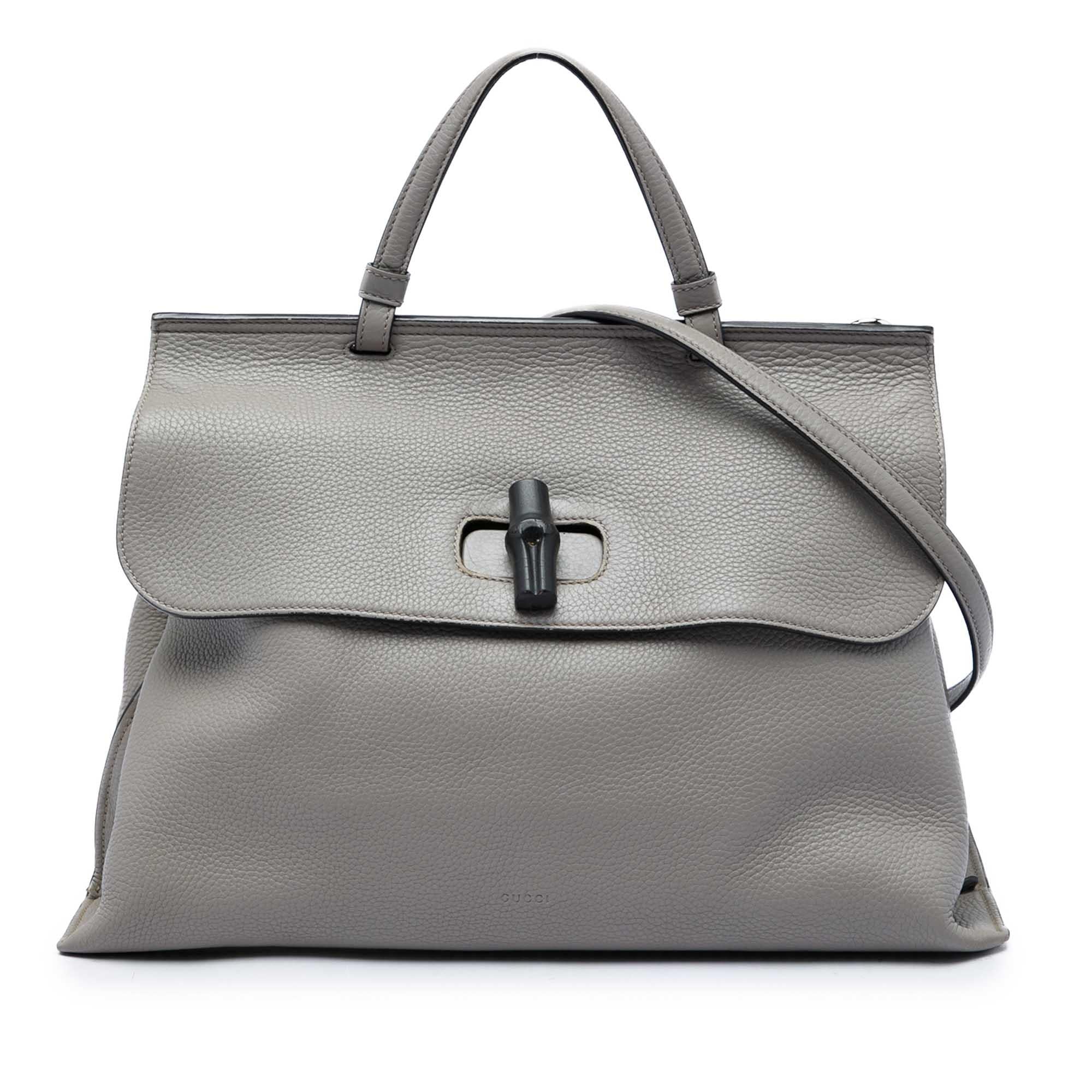 Gucci Large Calfskin Bamboo Daily Satchel