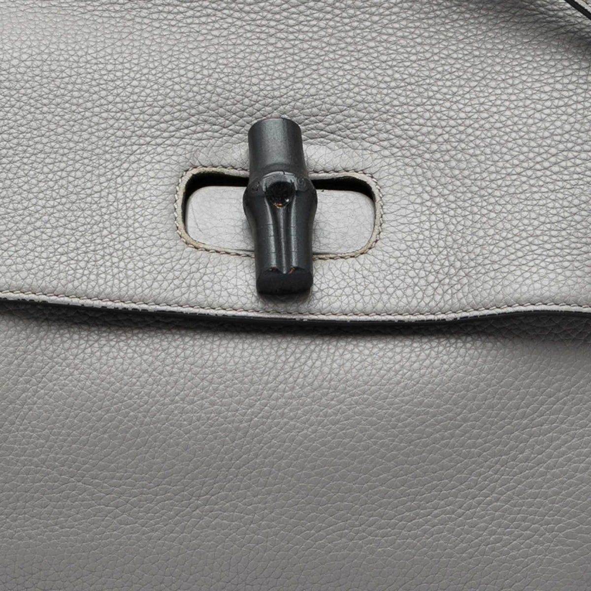 Gucci Large Calfskin Bamboo Daily Satchel