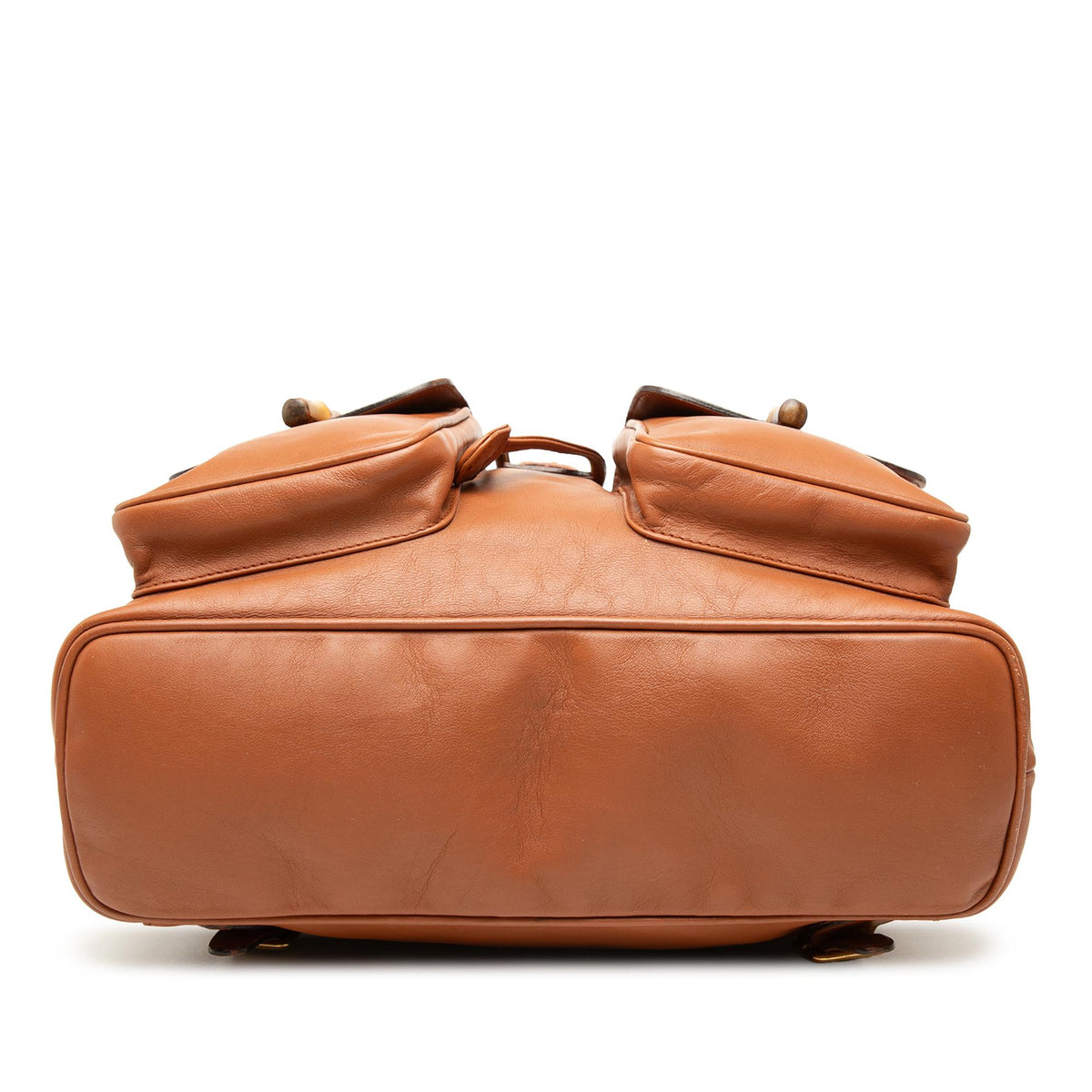 Gucci Large Calfskin Bamboo Drawstring Backpack
