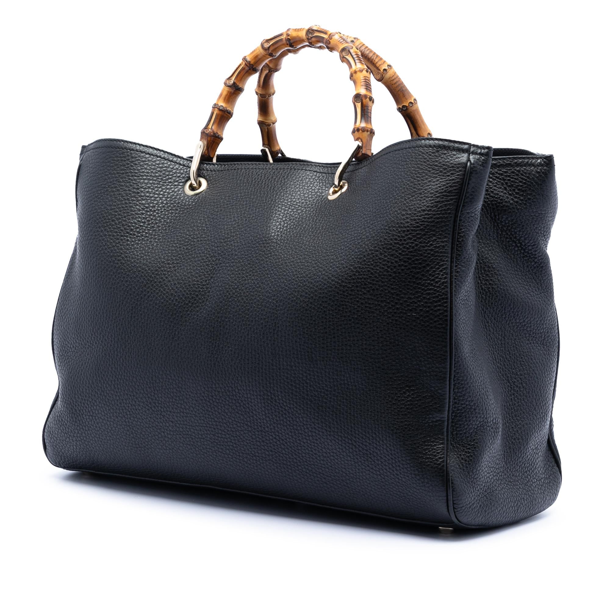 Gucci Large Calfskin Bamboo Shopper Satchel