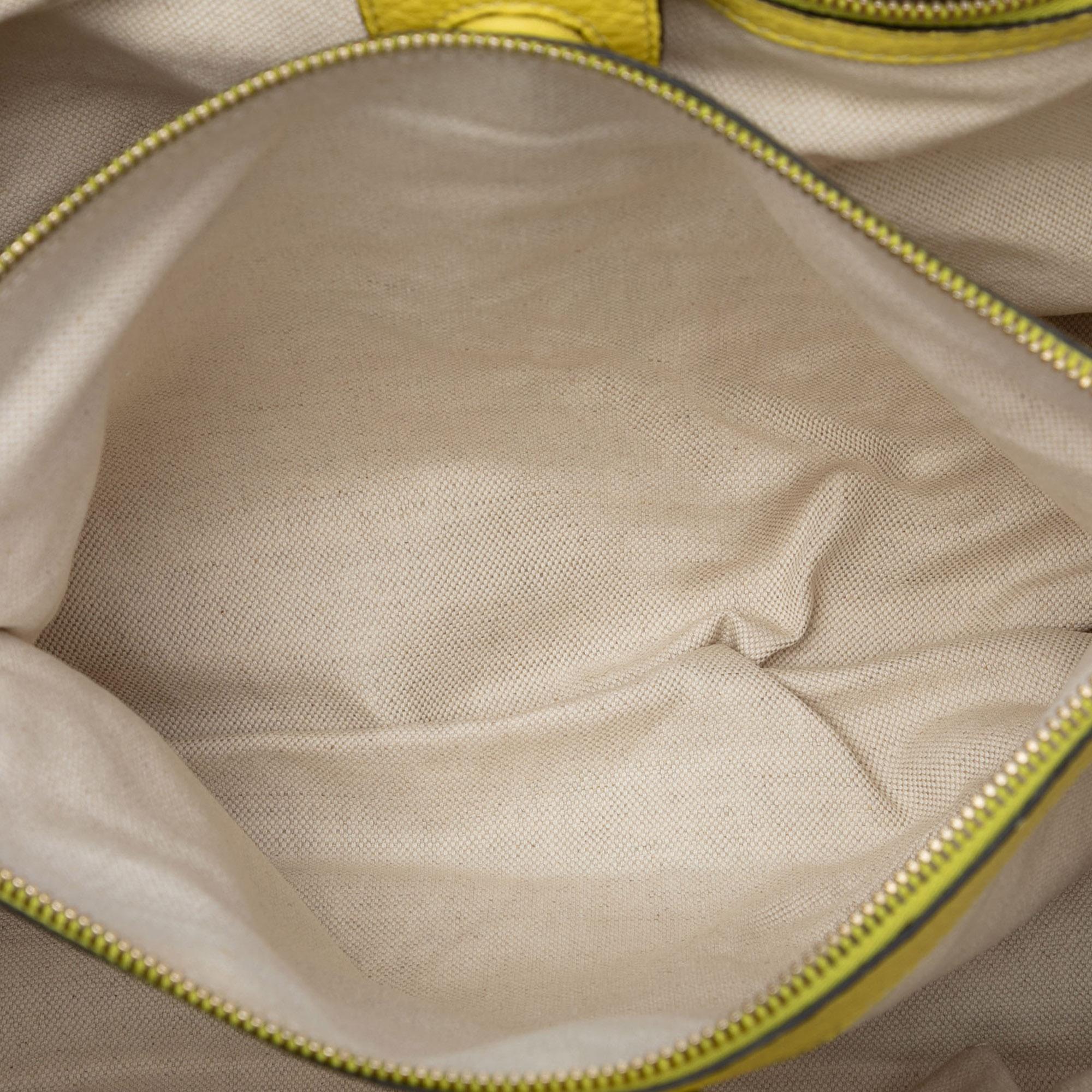 Gucci Large Calfskin Bamboo Shopper Satchel