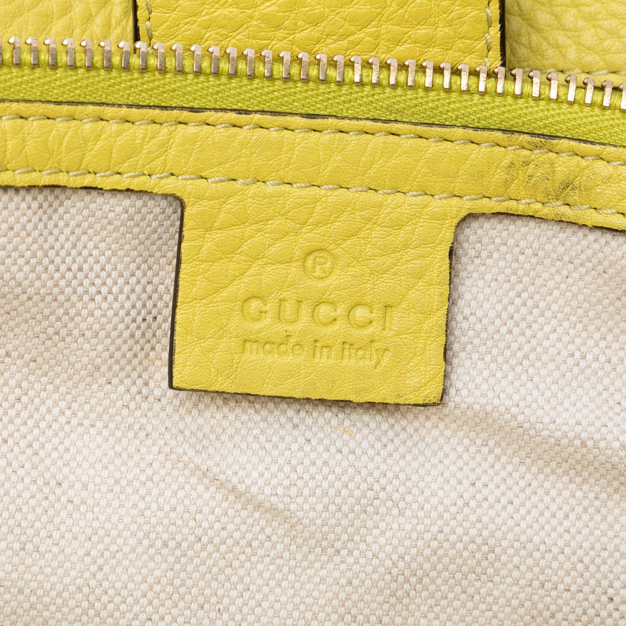 Gucci Large Calfskin Bamboo Shopper Satchel