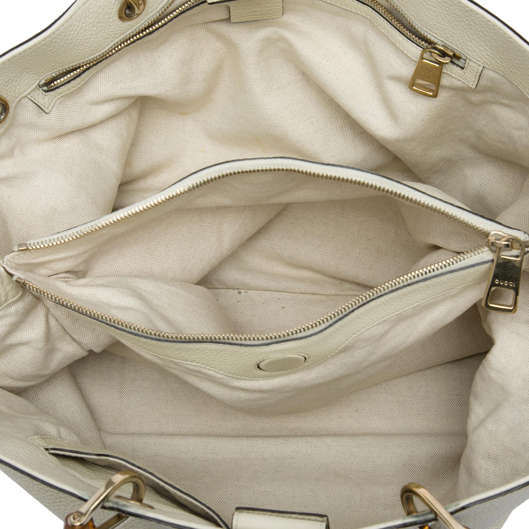 Gucci Large Calfskin Bamboo Shopper Satchel