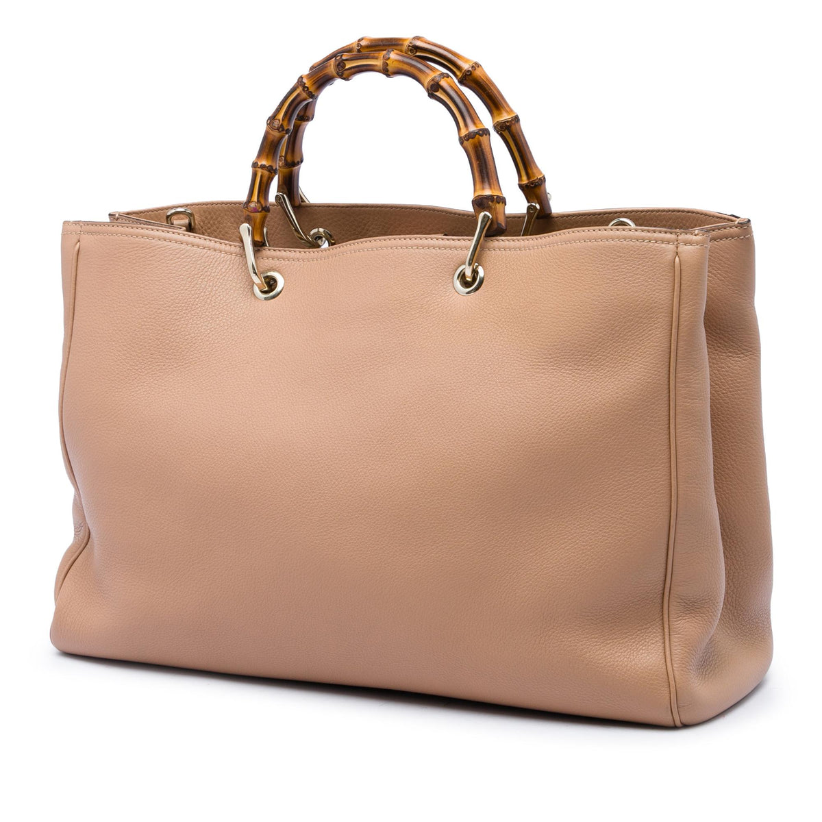 Gucci Large Calfskin Bamboo Shopper Satchel