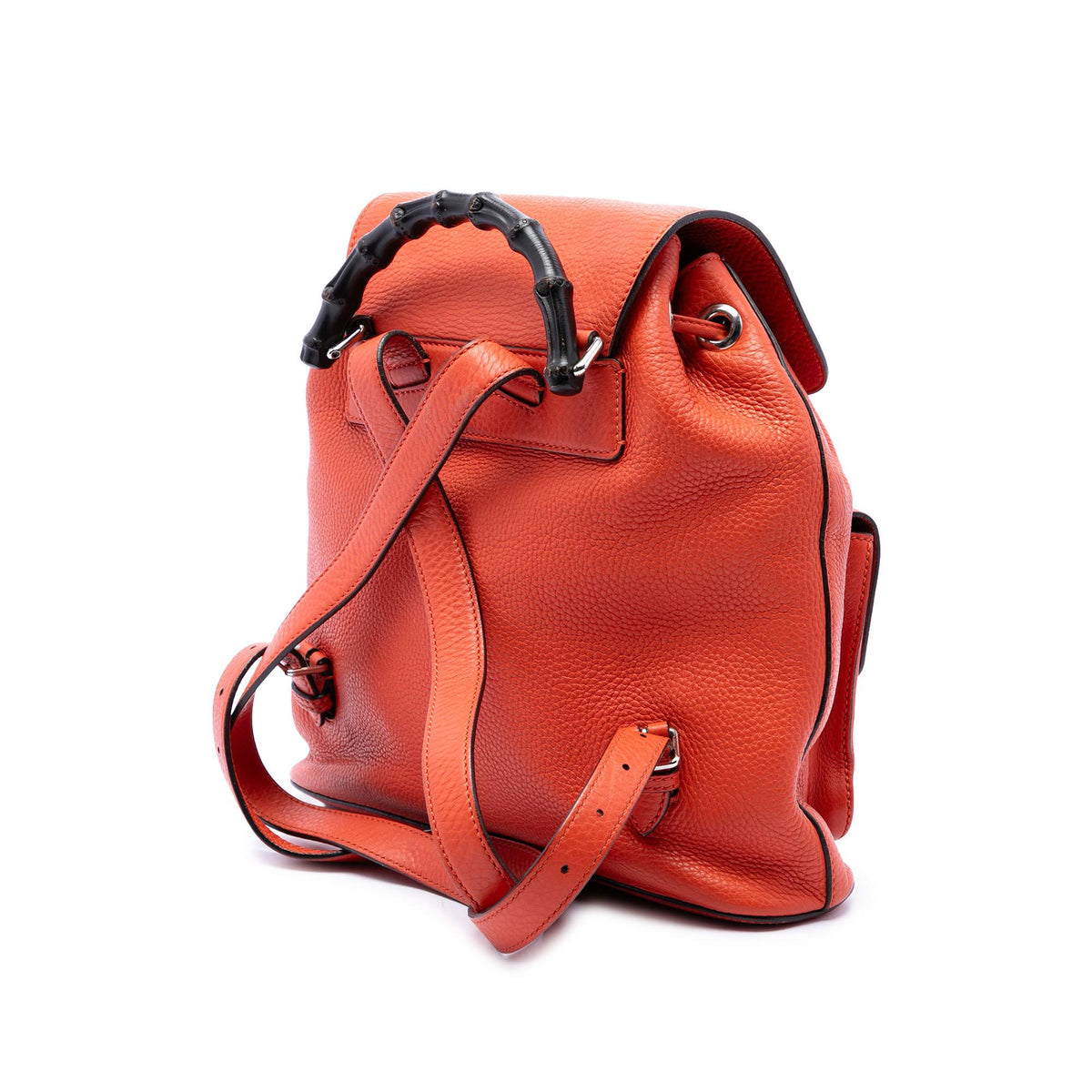 Gucci Large Calfskin Bamboo Tassel Drawstring Backpack
