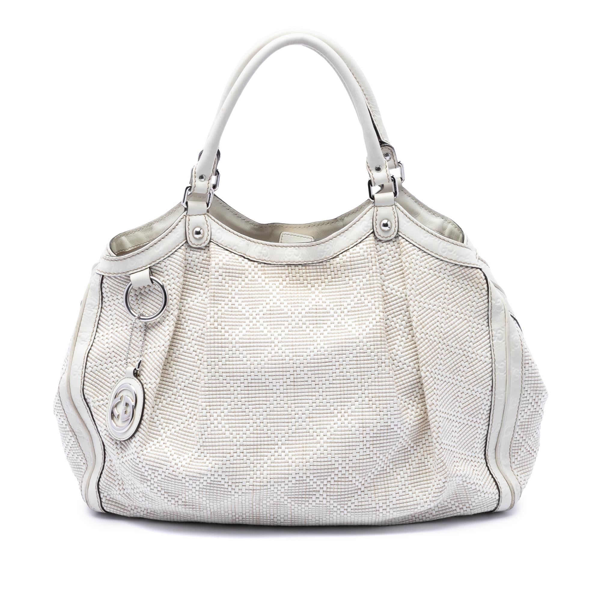 Gucci Large Diamante Raffia Sukey Tote