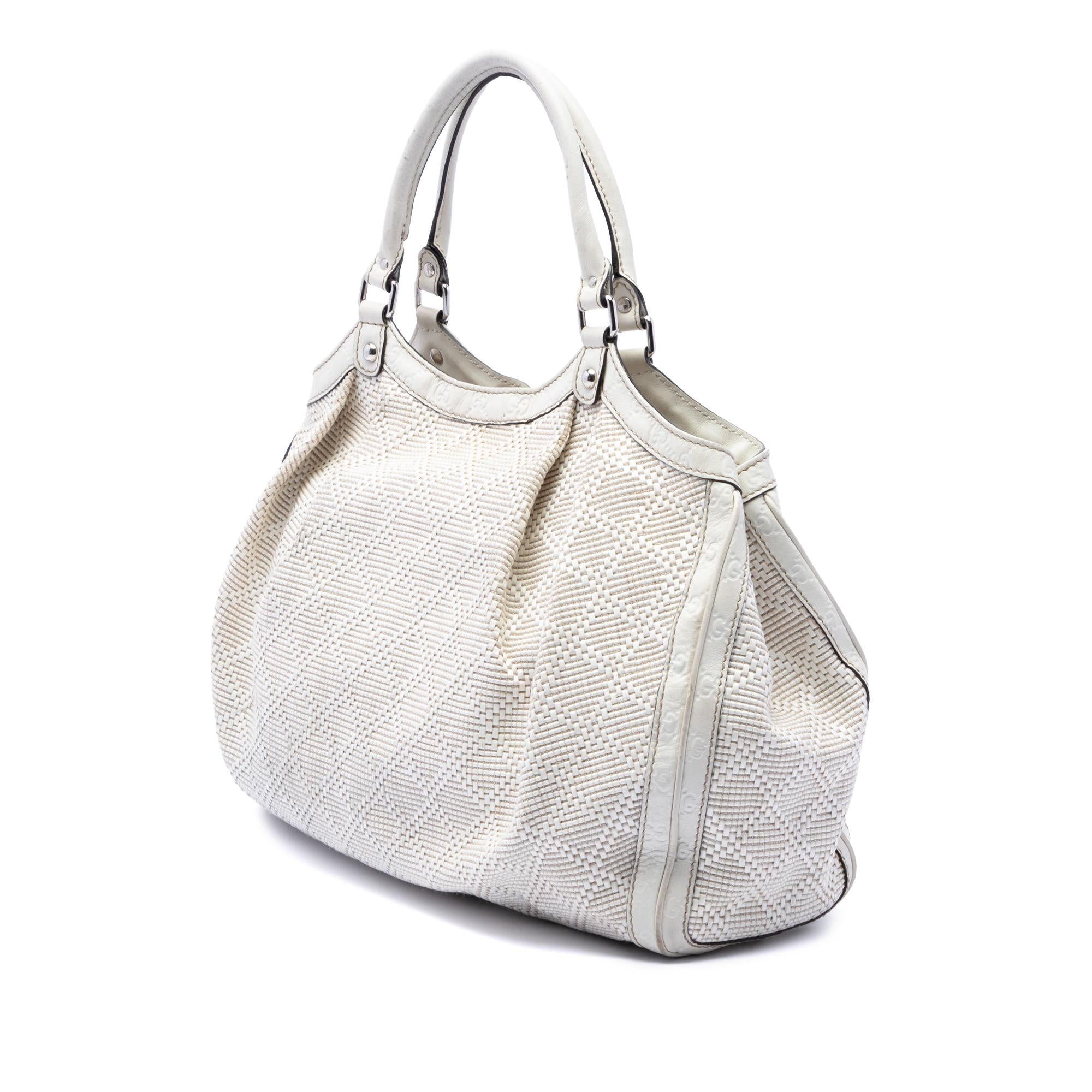 Gucci Large Diamante Raffia Sukey Tote