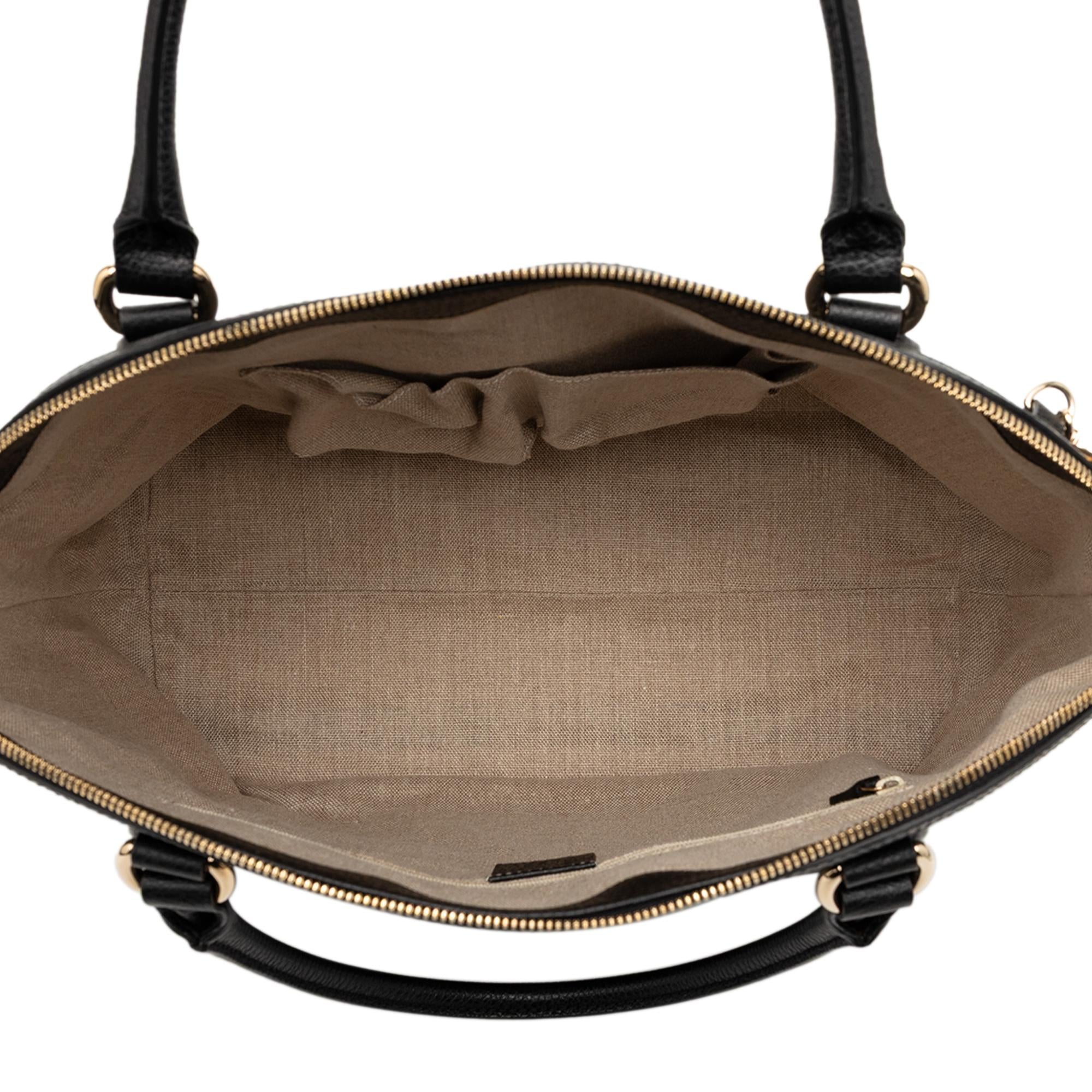 Gucci Large Dollar Calfskin GG Charm Dome Satchel