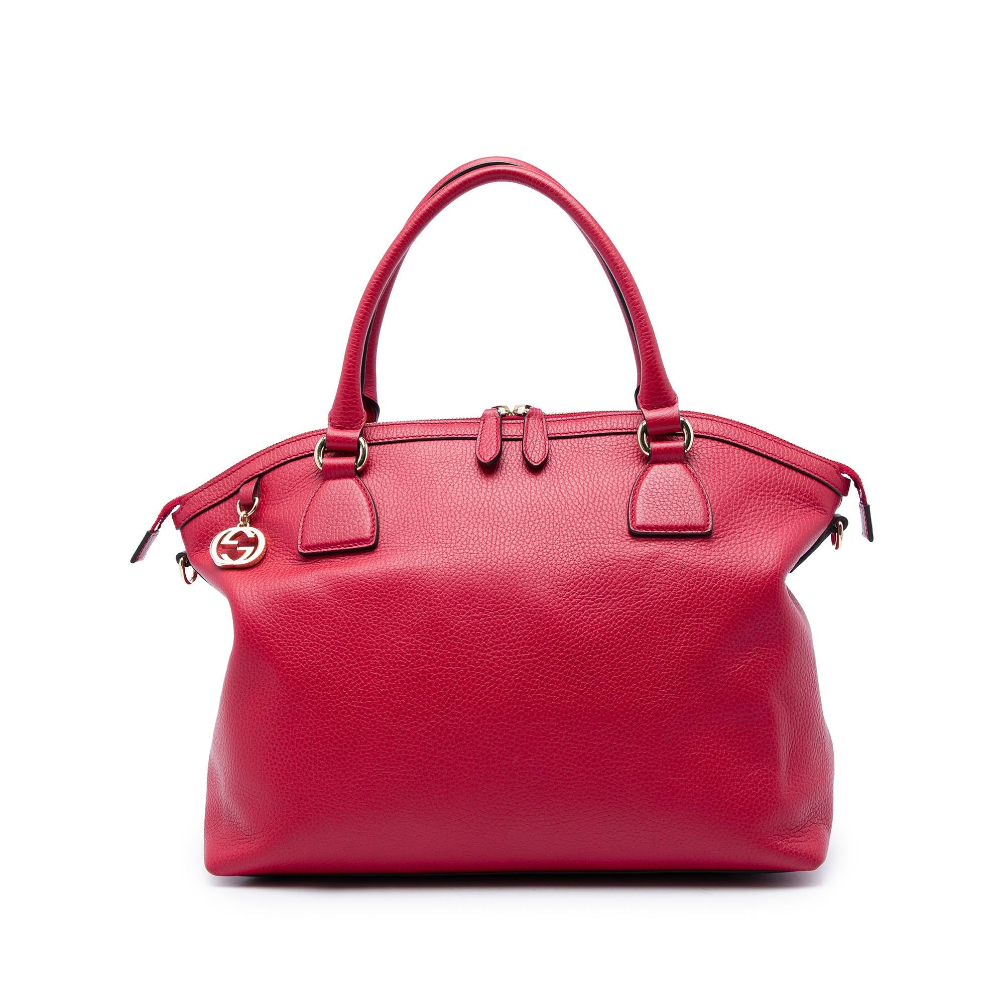 Gucci Large Dollar Calfskin GG Charm Dome Satchel