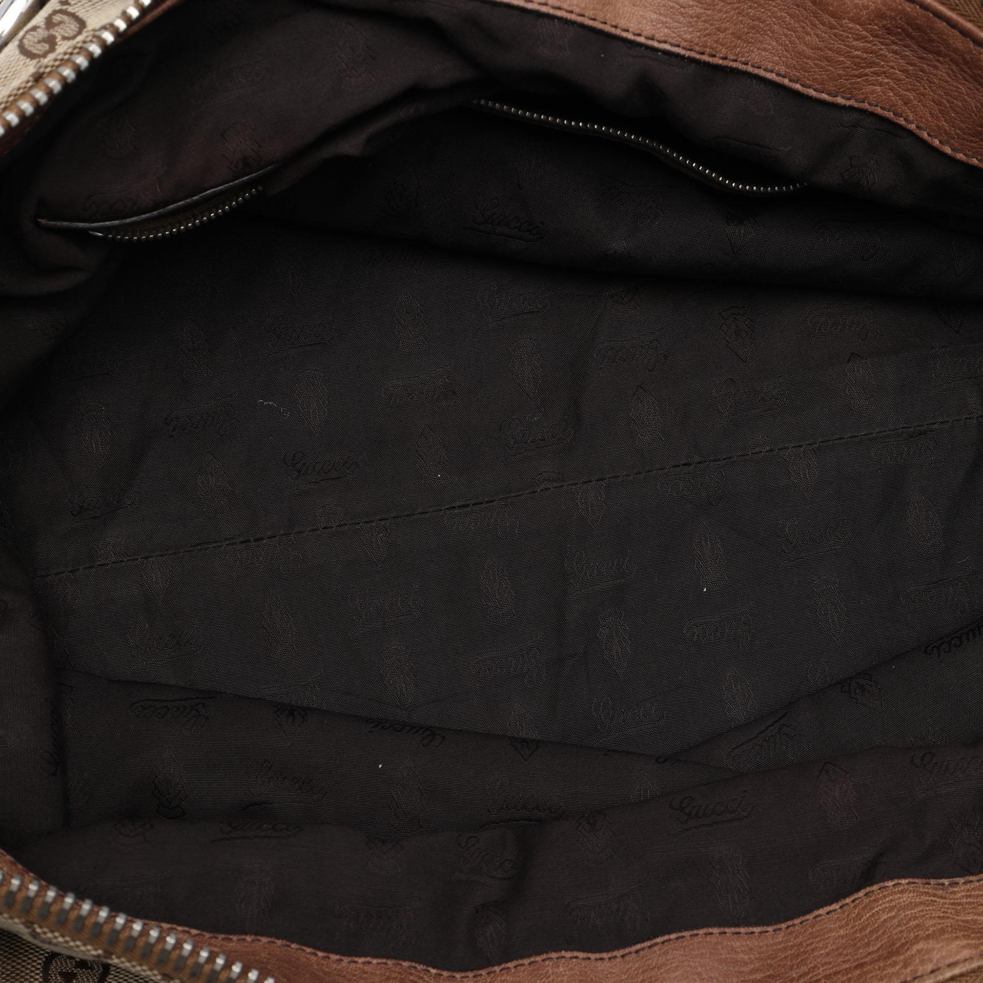 Gucci Large GG Canvas Bamboo Bar Tote