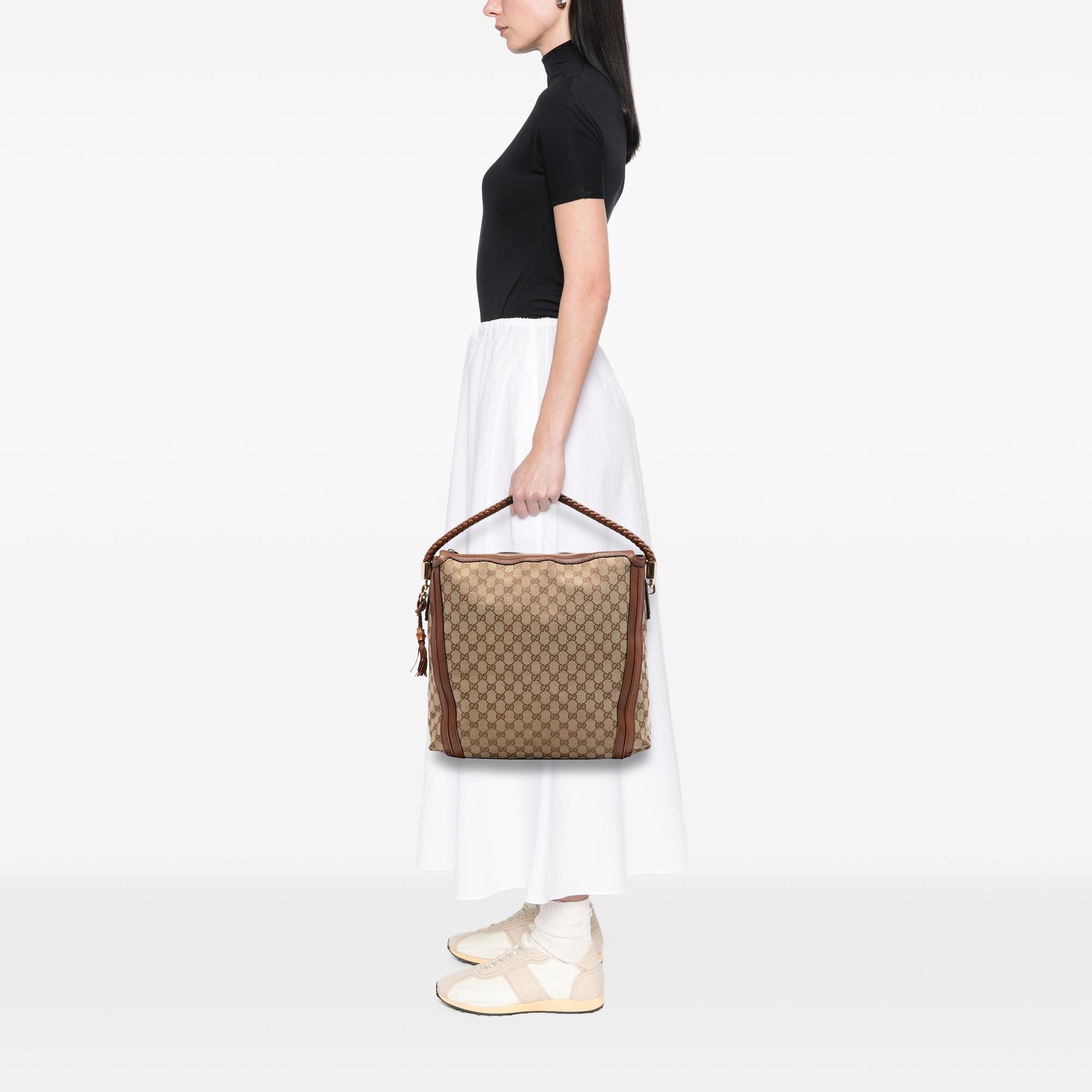 Gucci Large GG Canvas Bella Tote