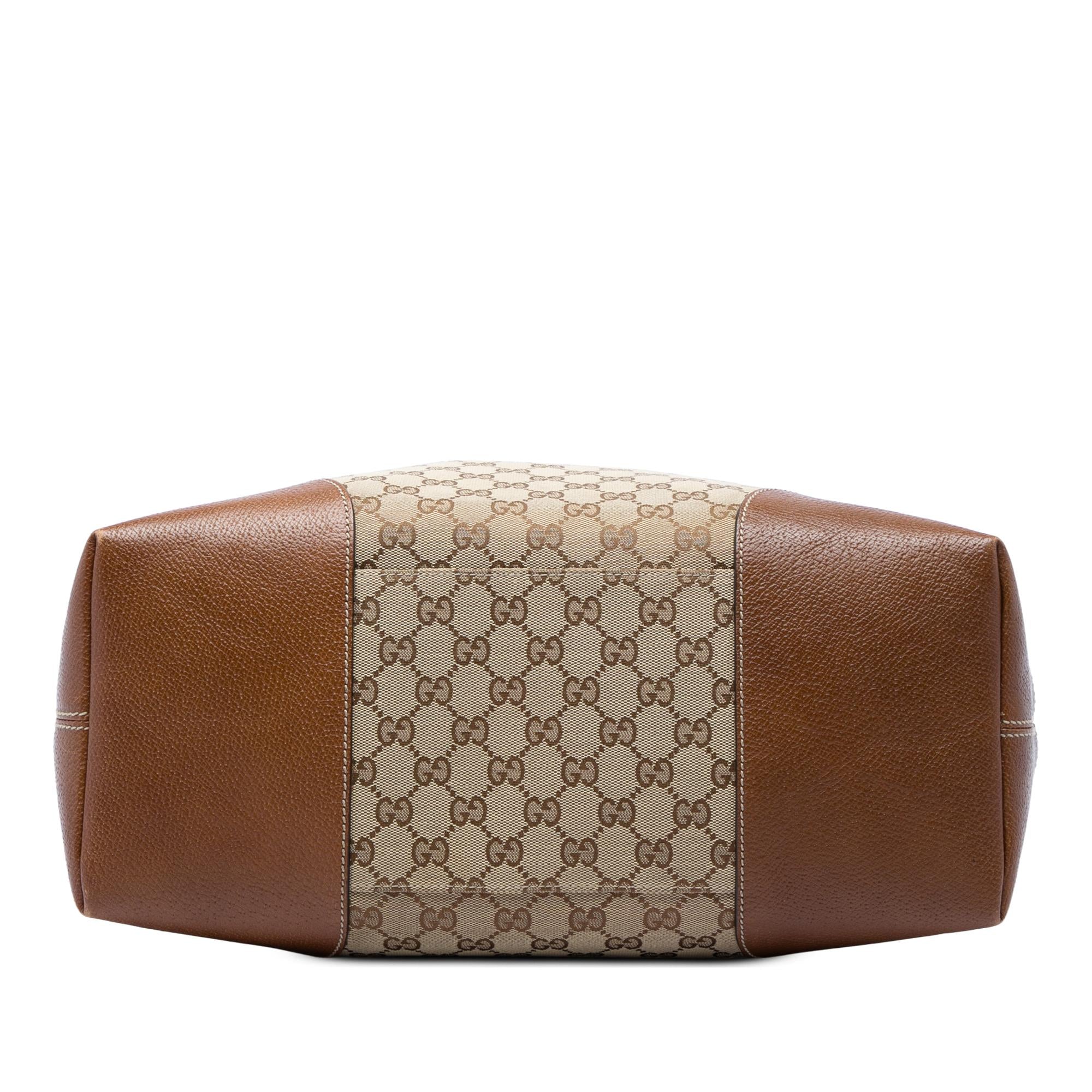 Gucci Large GG Canvas Bree Fold Over Tote