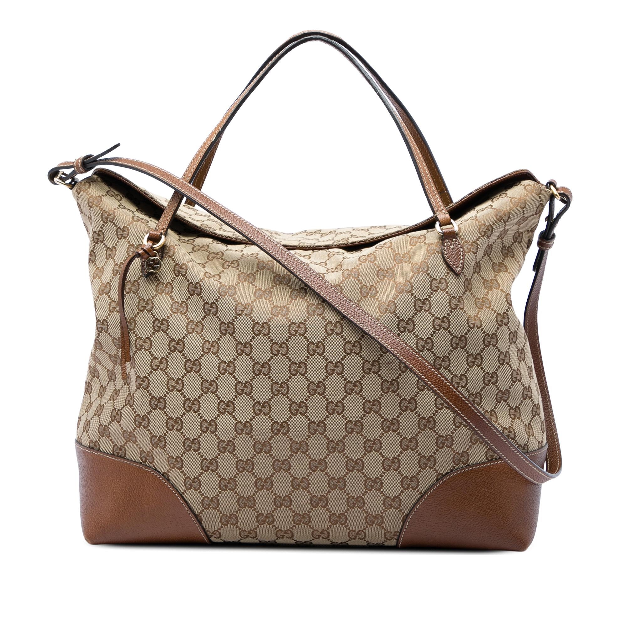 Gucci Large GG Canvas Bree Fold Over Tote