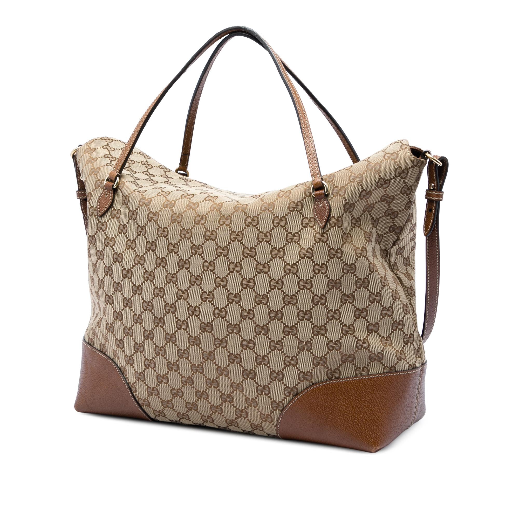Gucci Large GG Canvas Bree Fold Over Tote