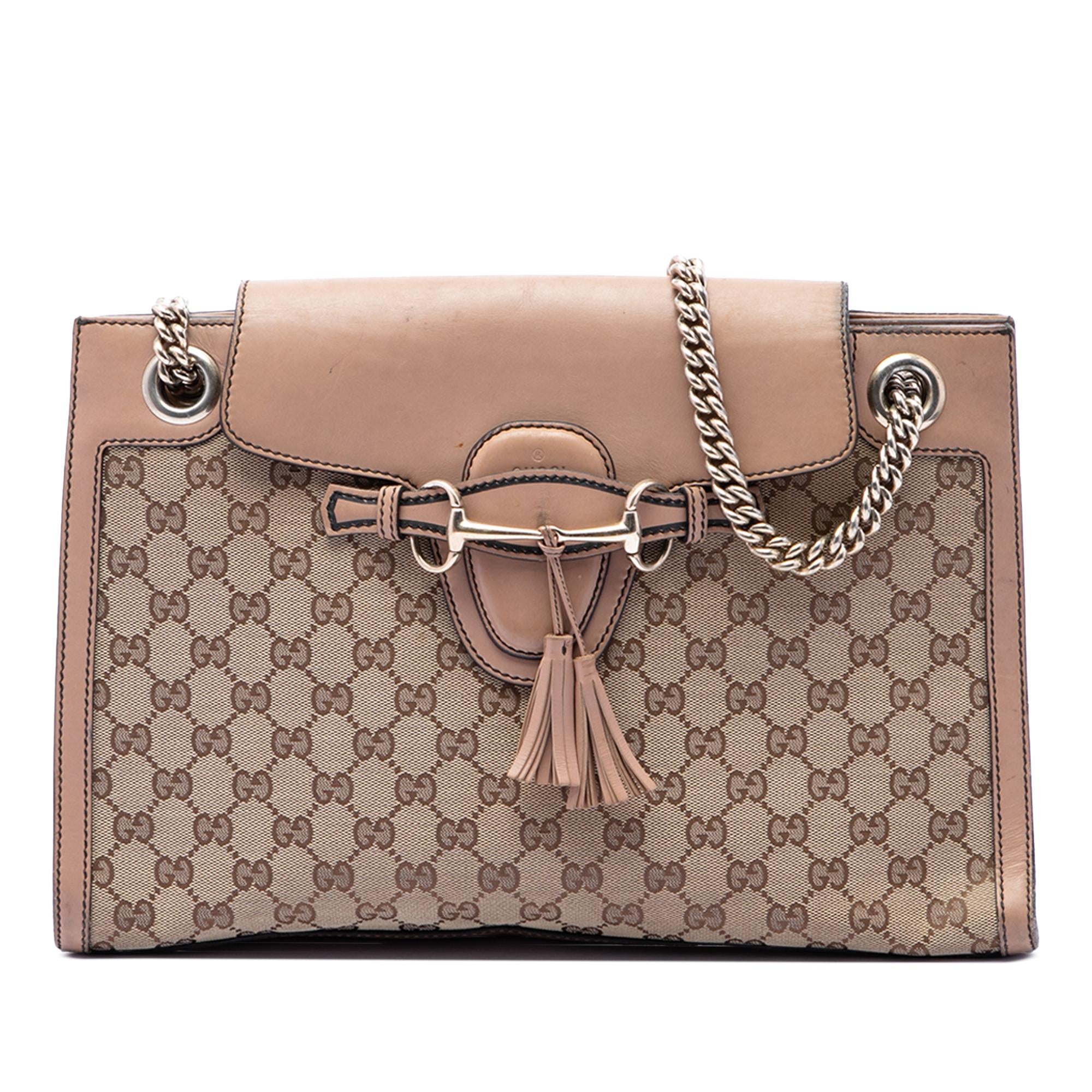 Gucci Large GG Canvas Emily Shoulder Bag