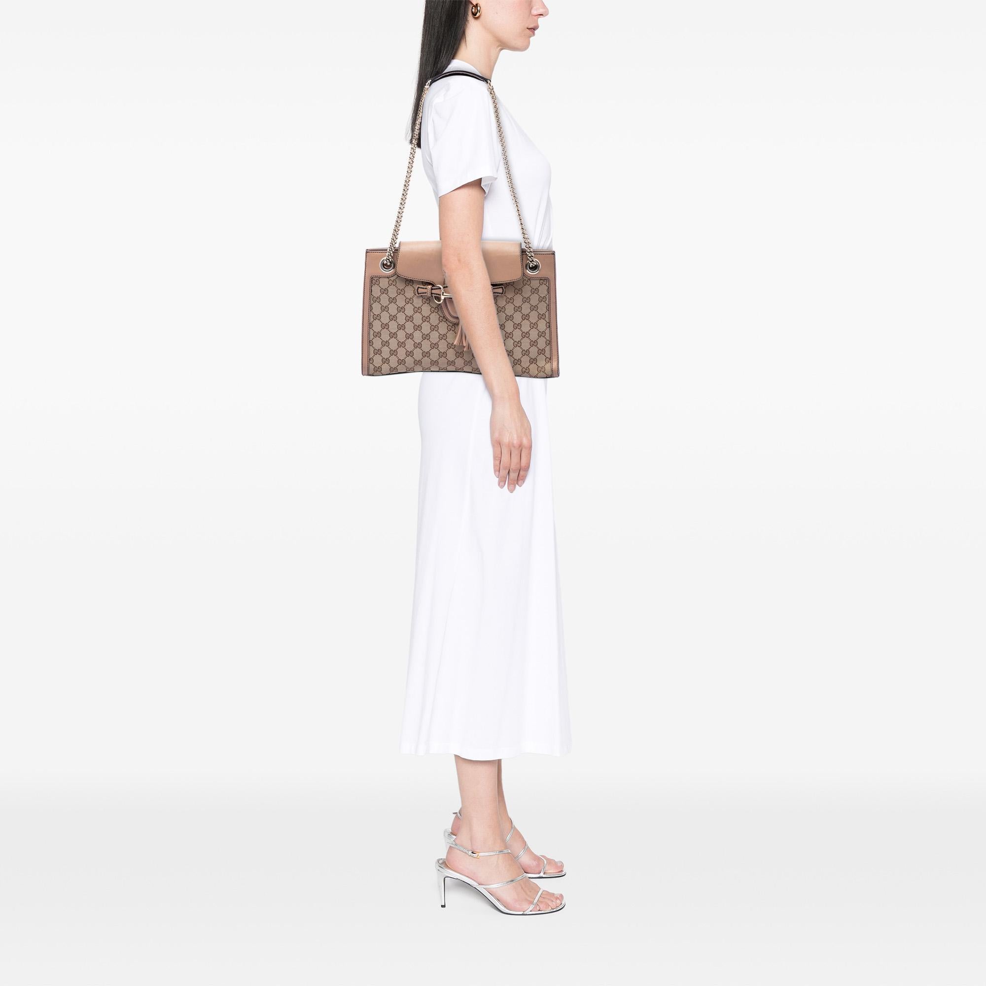 Gucci Large GG Canvas Emily Shoulder Bag