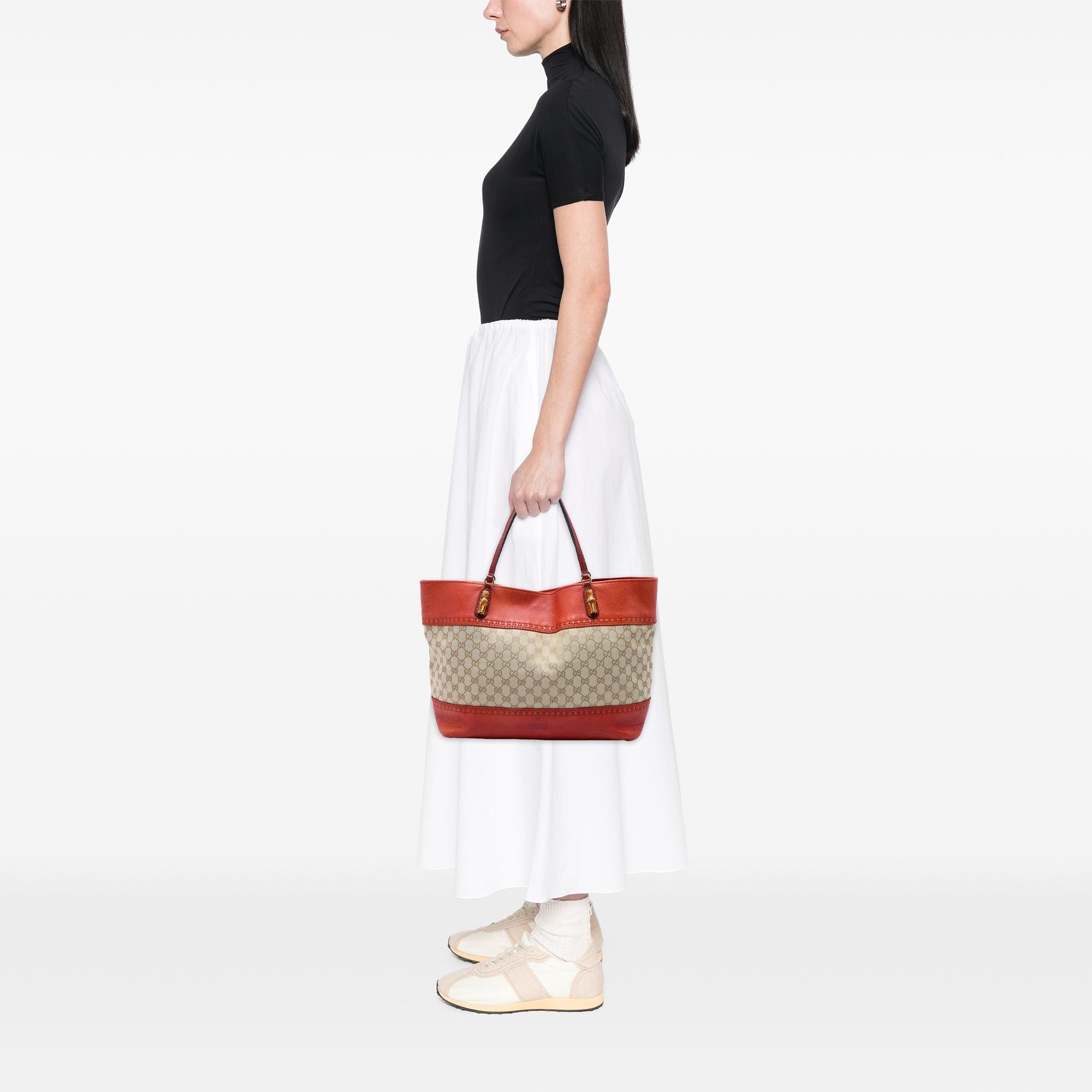 Gucci Large GG Canvas Laidback Crafty Tote