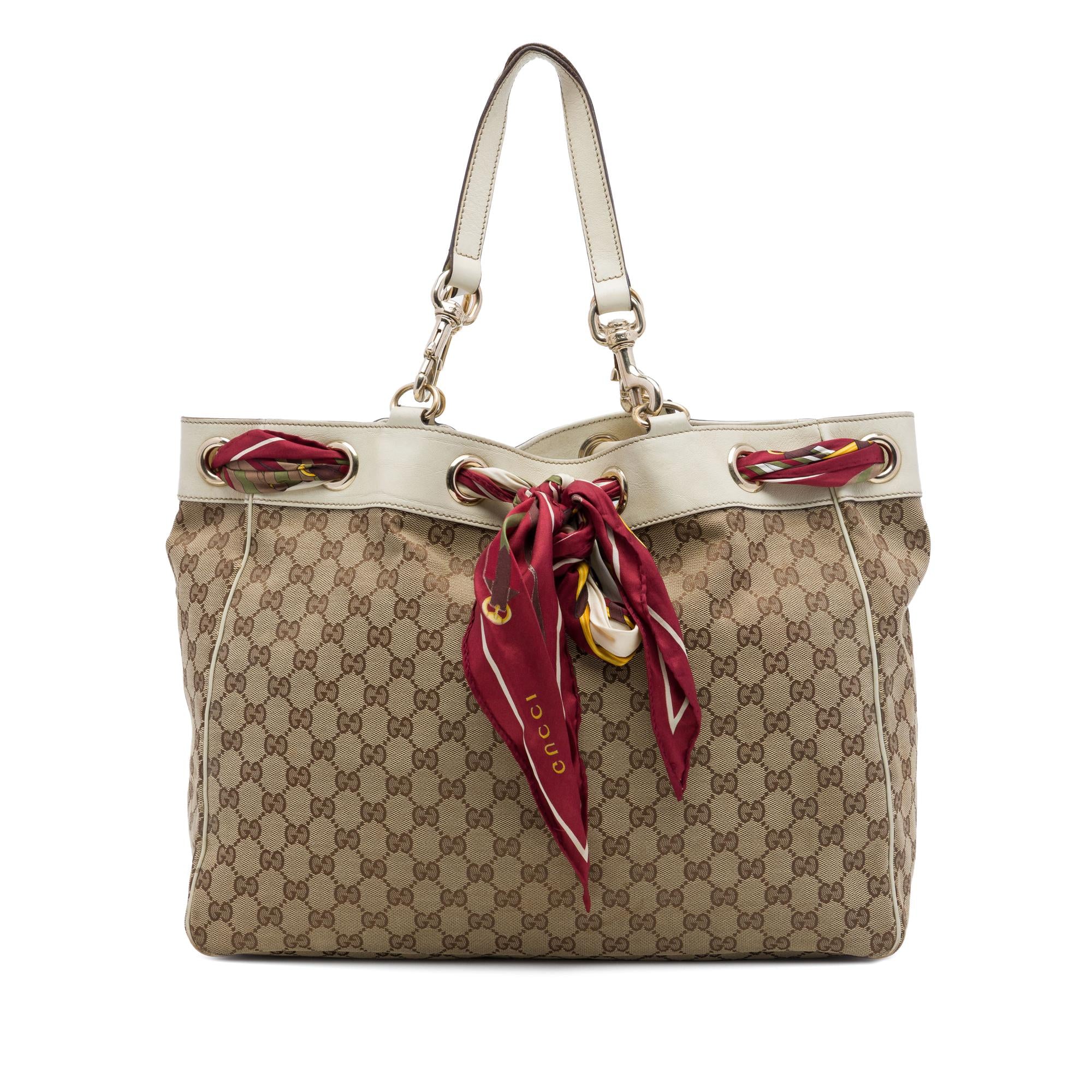 Gucci Large GG Canvas Positano Tote