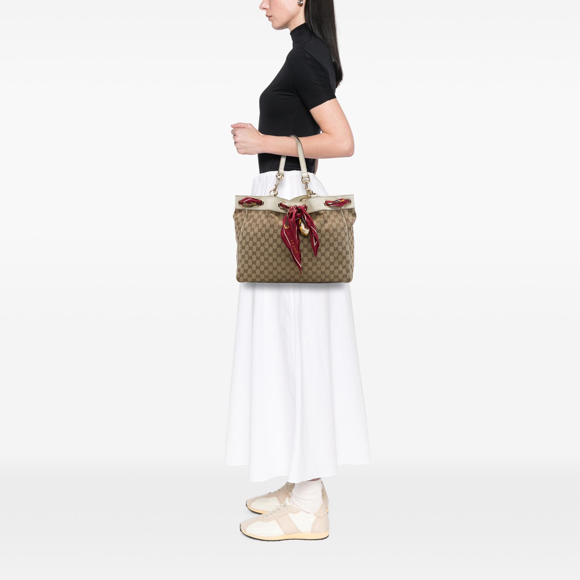 Gucci Large GG Canvas Positano Tote