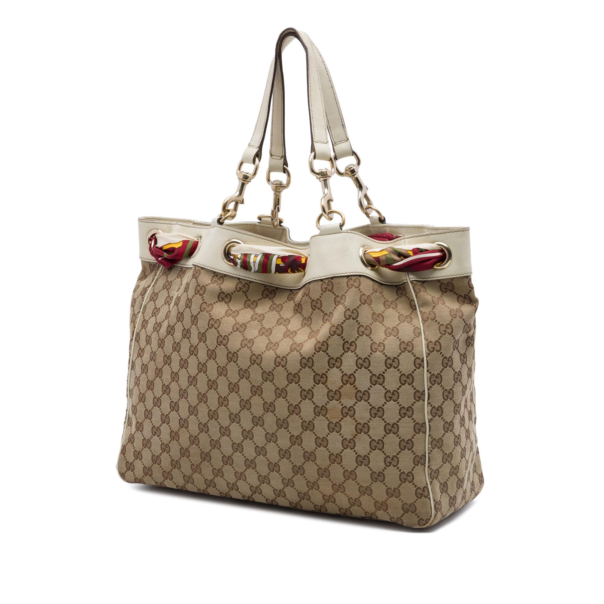 Gucci Large GG Canvas Positano Tote