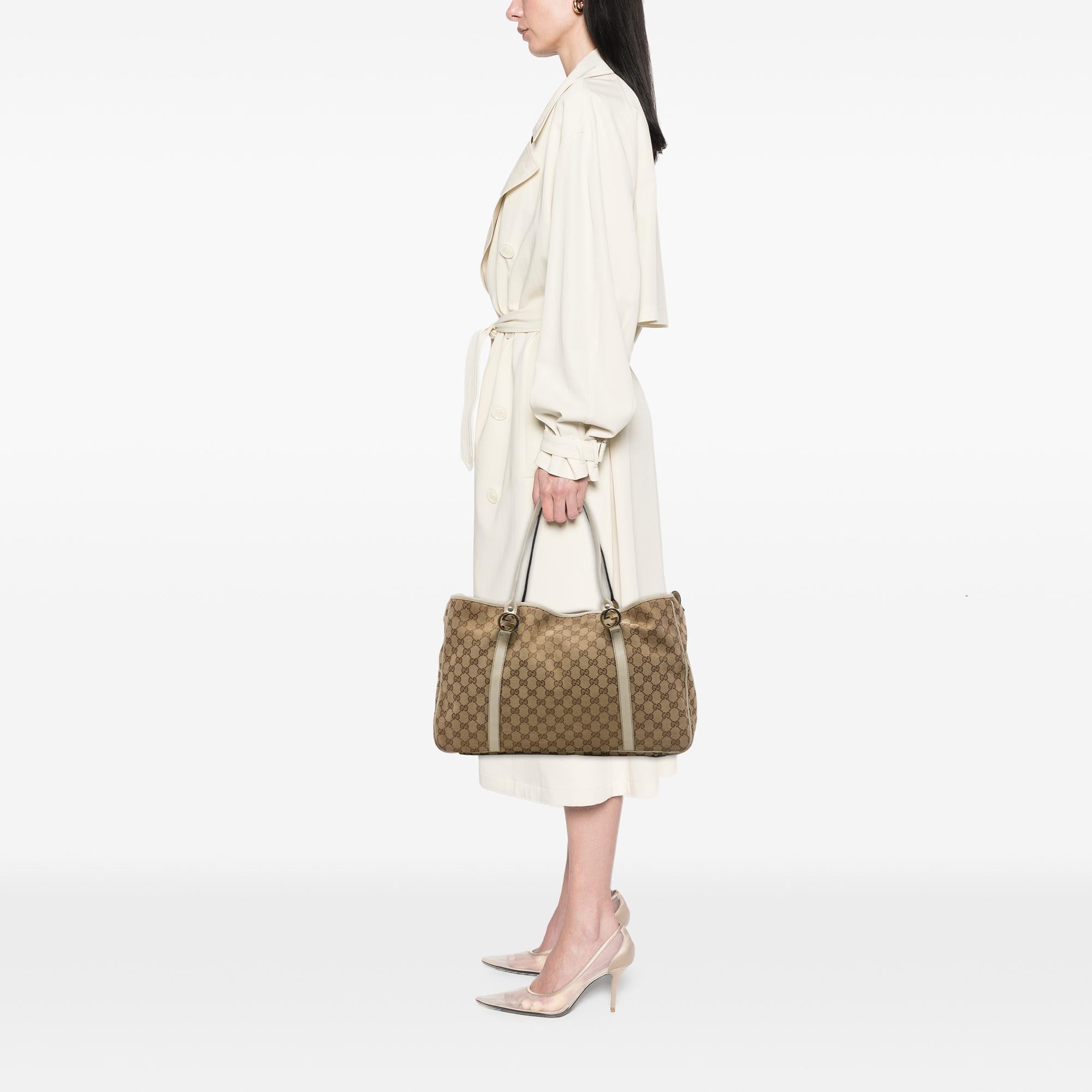 Gucci Large GG Canvas Twins Tote