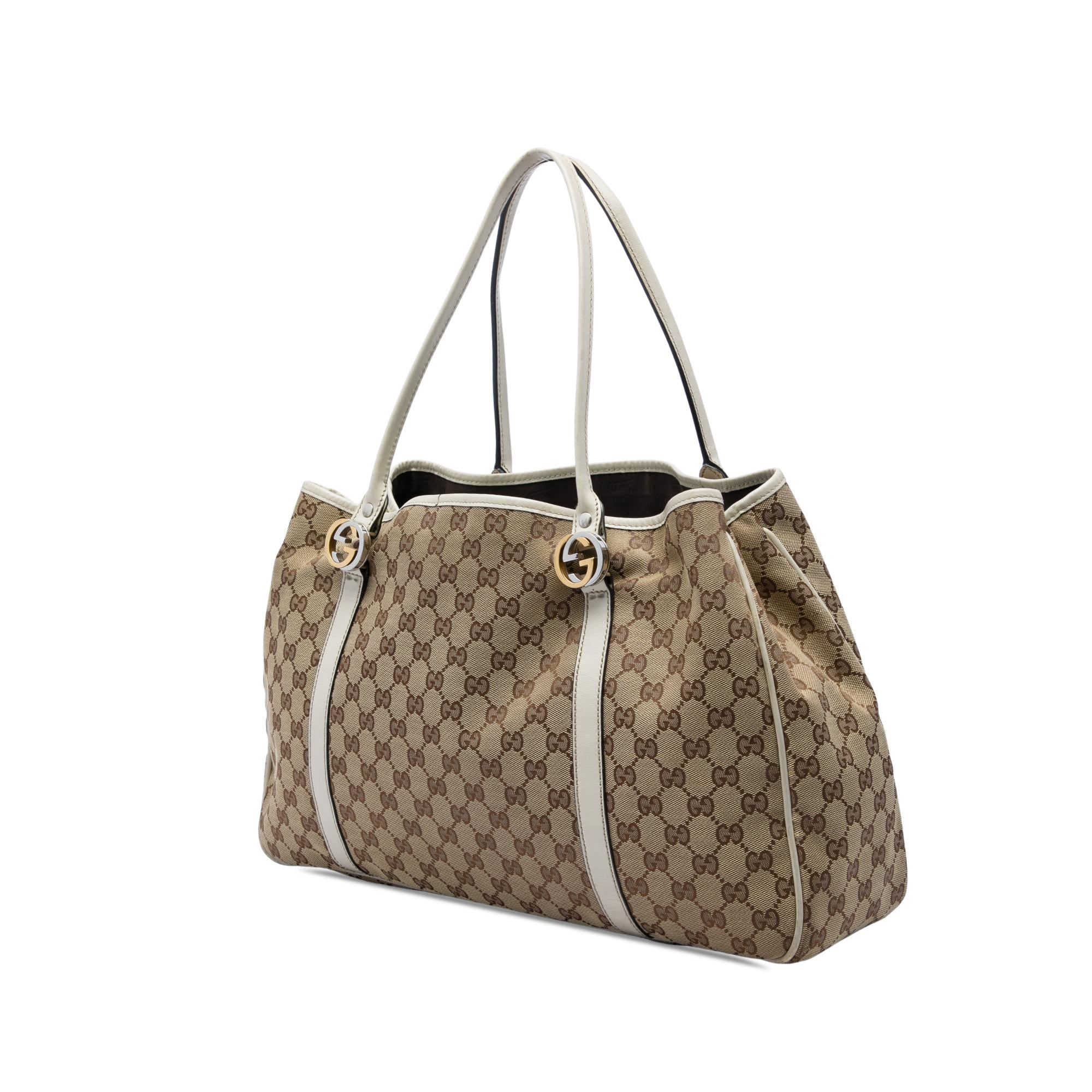 Gucci Large GG Canvas Twins Tote