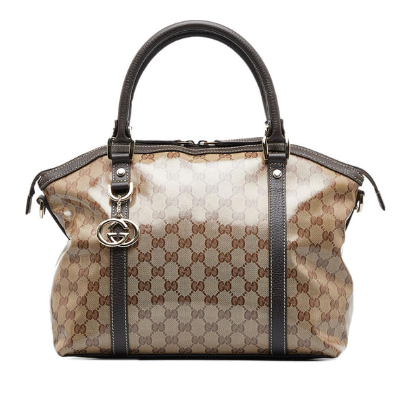 Gucci Large GG Crystal Charm Dome Bag (SHG-7wkE8H)