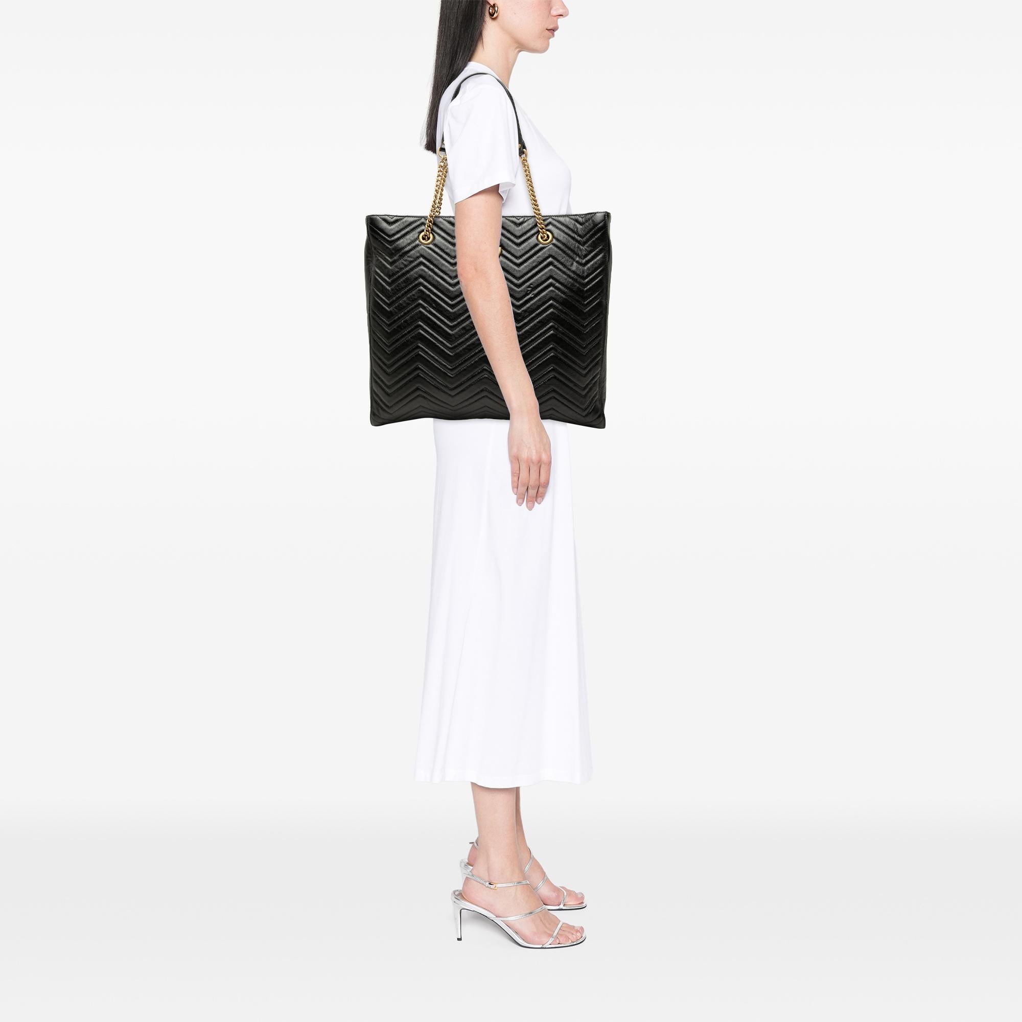 Gucci Large GG Marmont Matelasse Calfskin Slim Tote