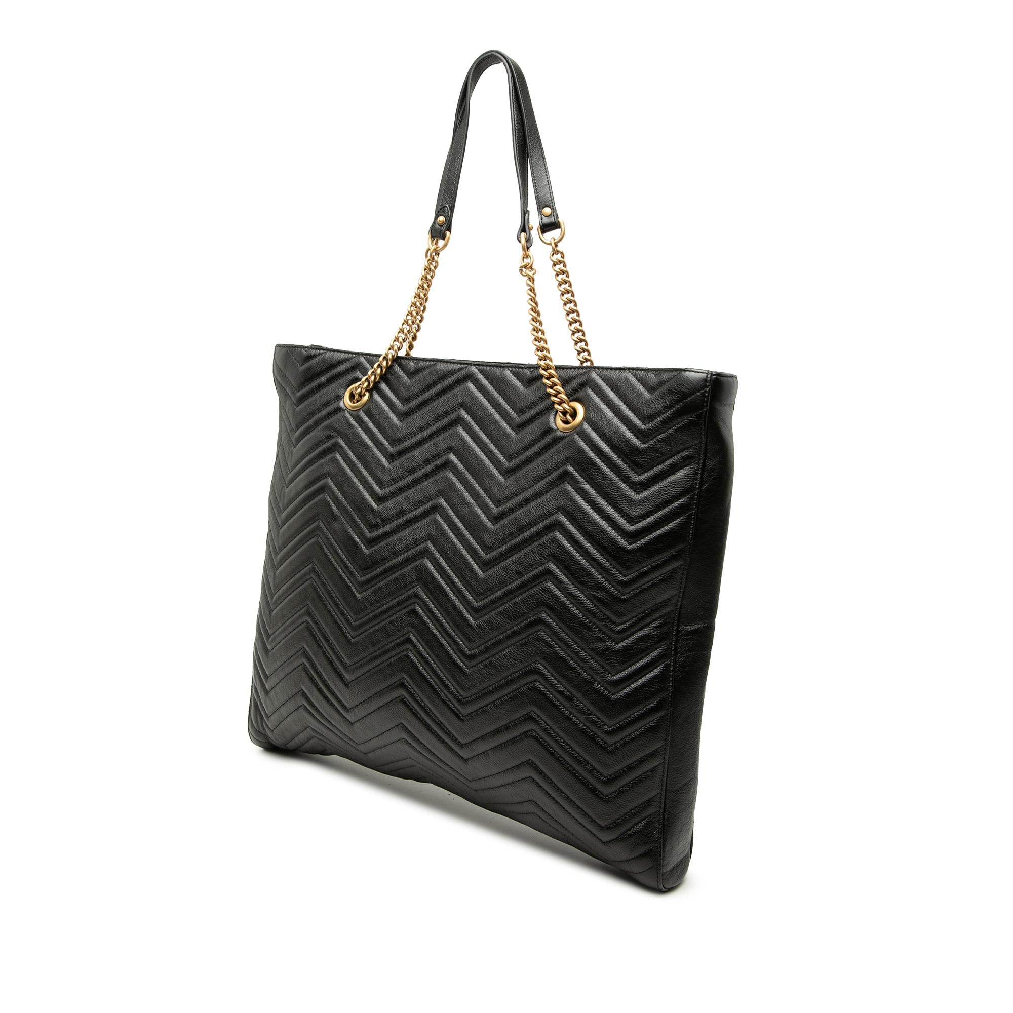 Gucci Large GG Marmont Matelasse Calfskin Slim Tote