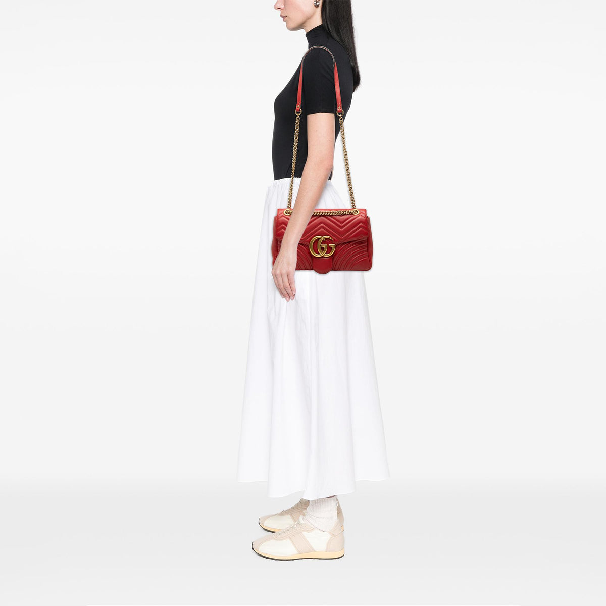 Gucci Large GG Marmont Matelasse Leather Shoulder Bag