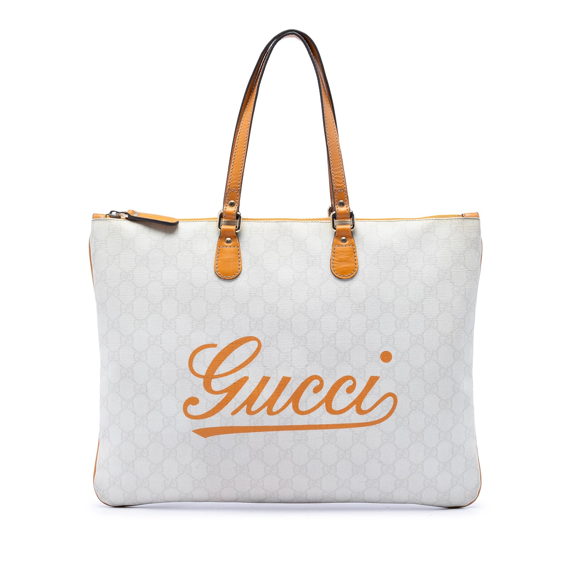 Gucci Large GG Supreme Heritage Logo Tote