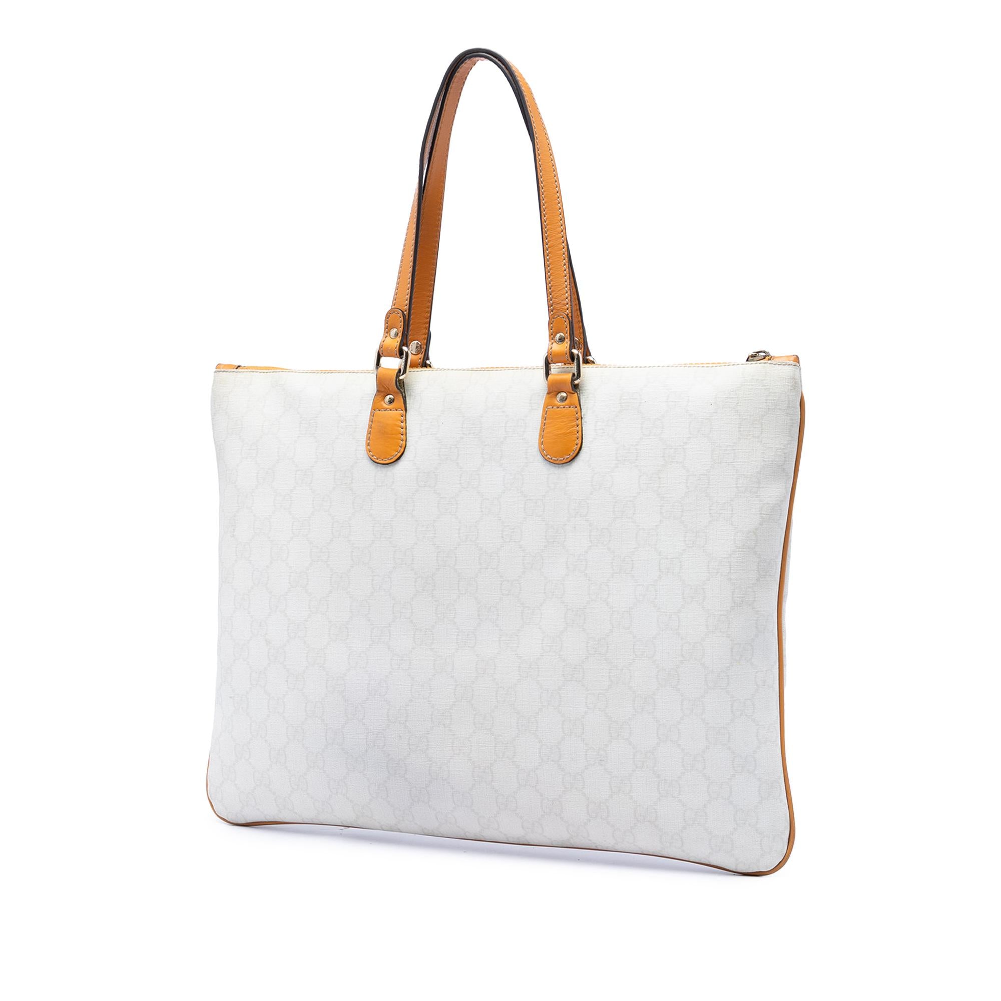 Gucci Large GG Supreme Heritage Logo Tote