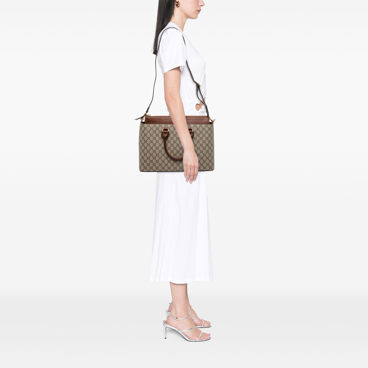 Gucci Large GG Supreme Linea A Satchel