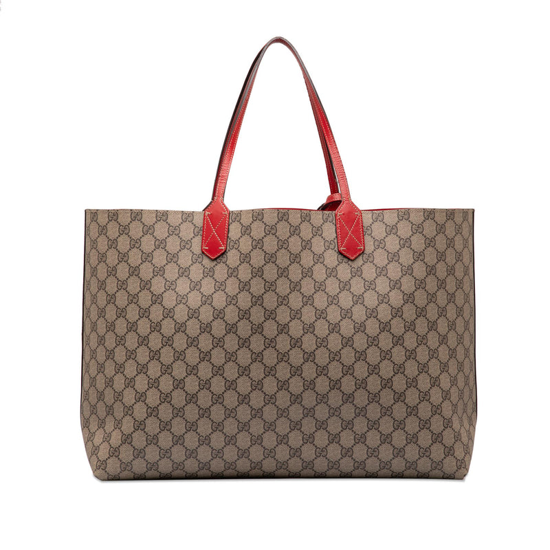 Gucci Large GG Supreme Reversible Tote Bag SHG 29EwsC LuxeDH