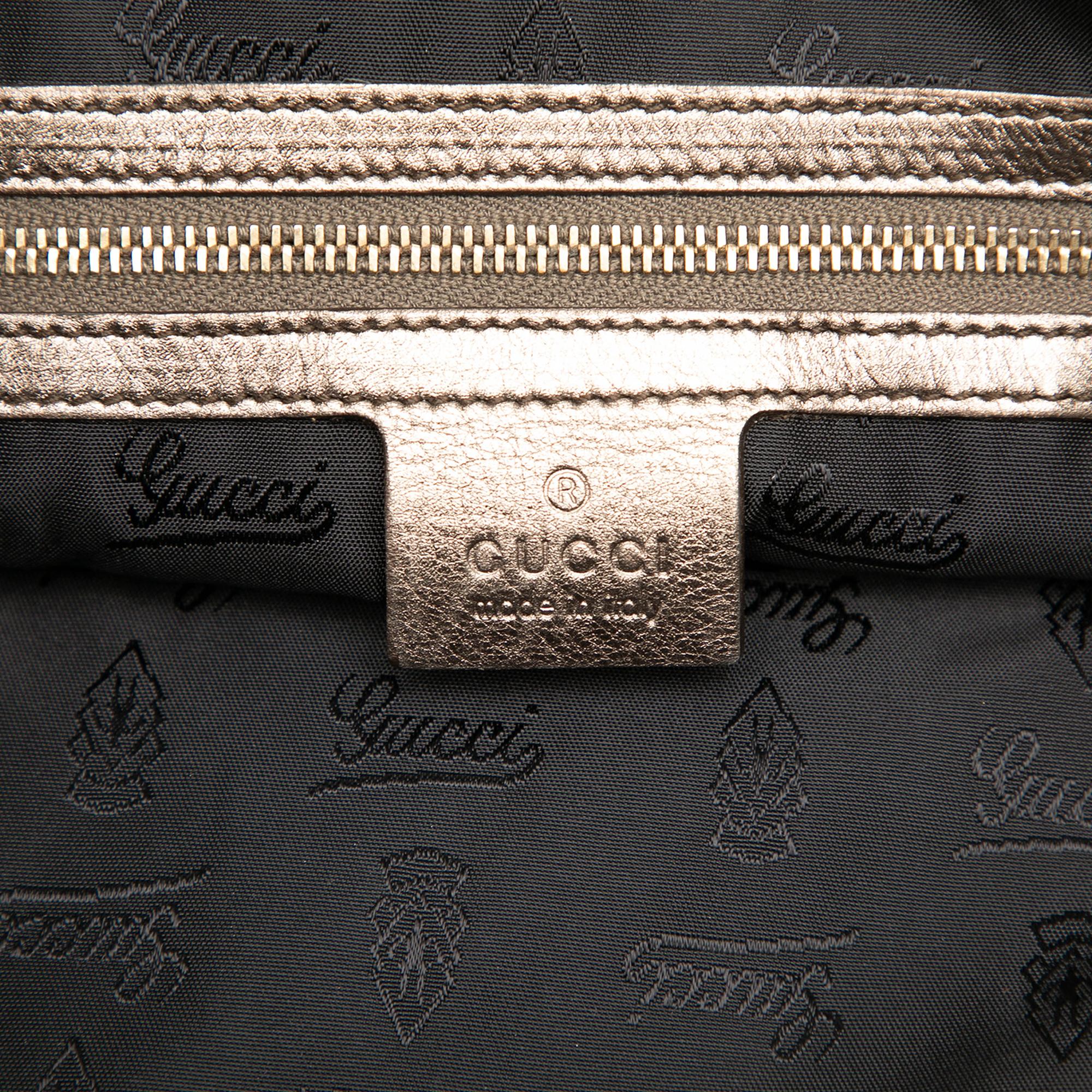 Gucci Large Metallic Calfskin Hysteria Satchel