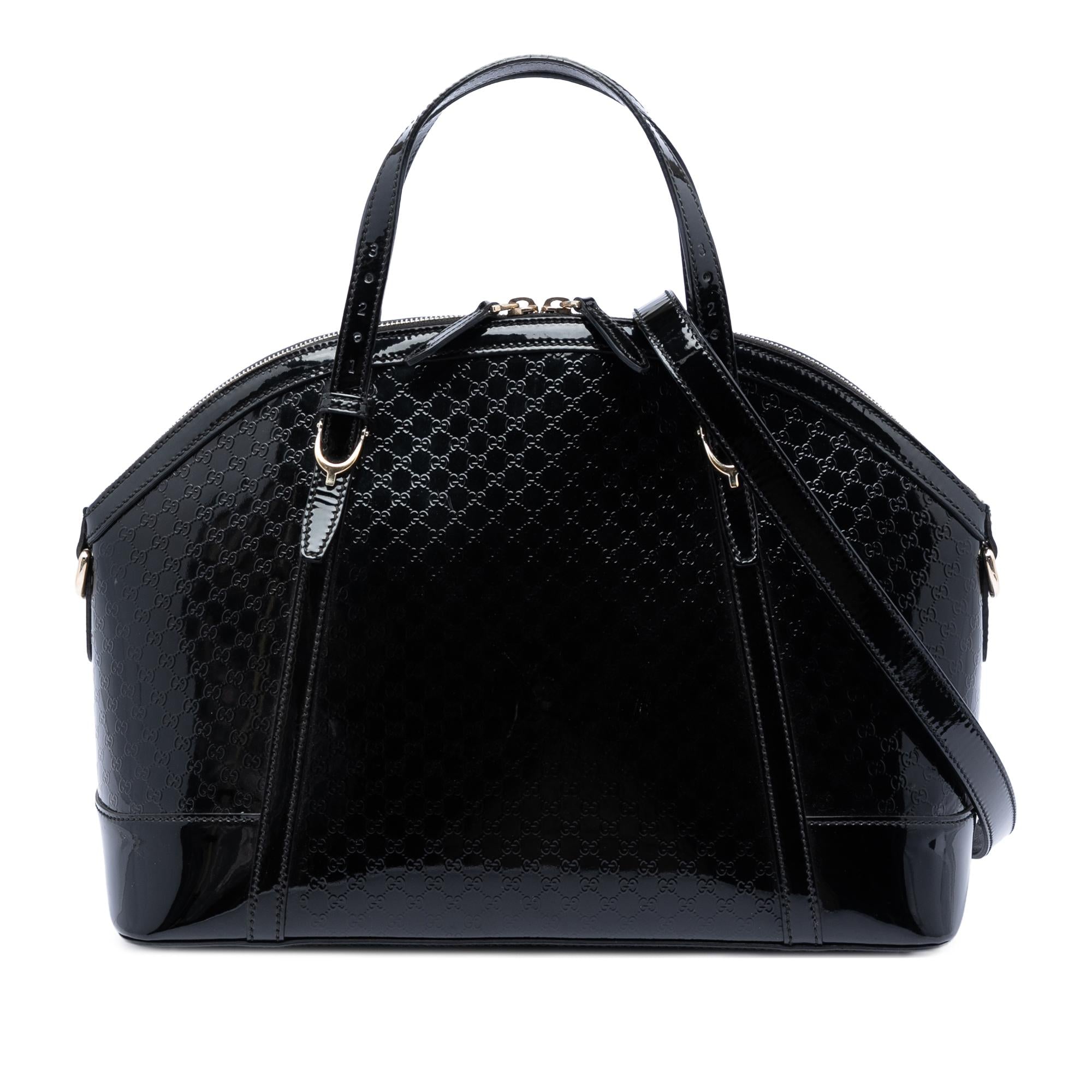Gucci Large Microguccissima Patent Nice Dome Satchel