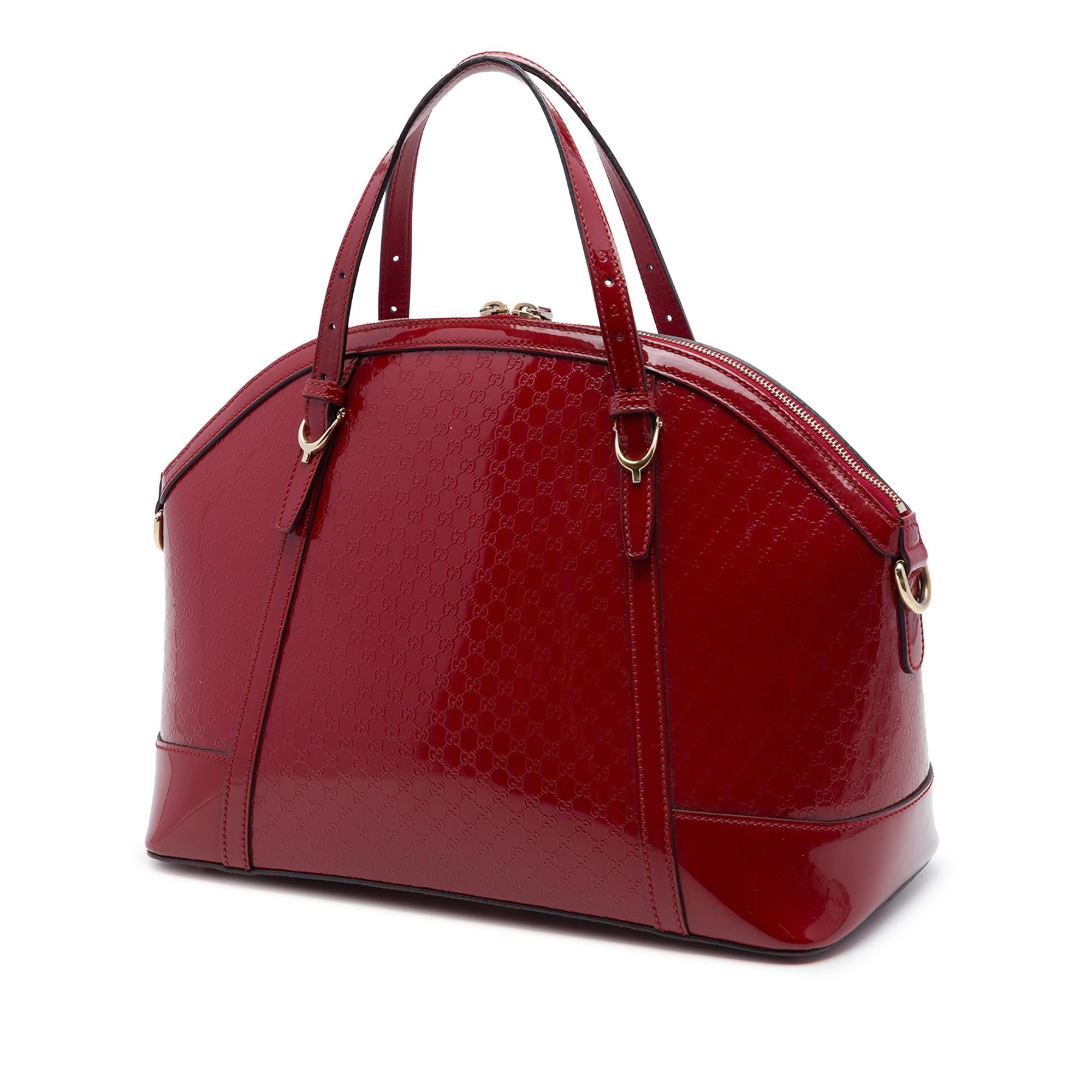 Gucci Large Microguccissima Patent Nice Dome Satchel