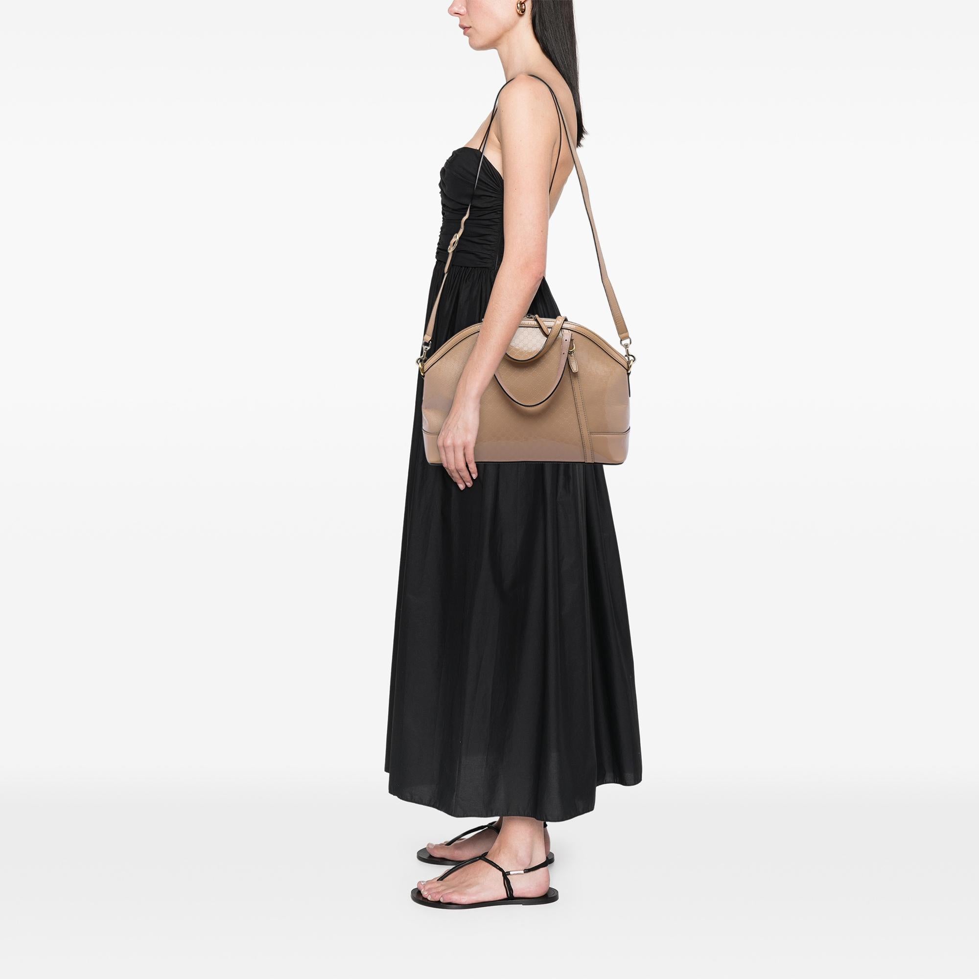 Gucci Large Microguccissima Patent Nice Dome Satchel