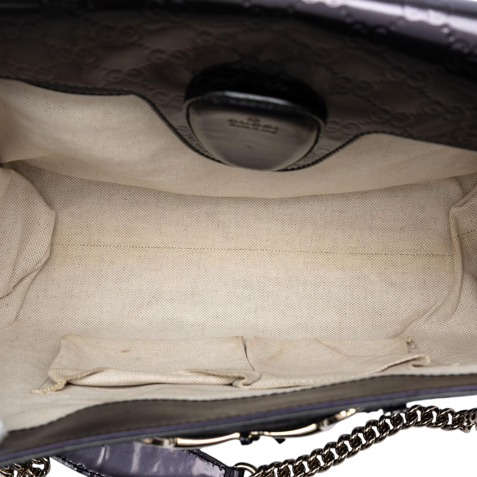 Gucci Large Patent Guccissima Emily Shoulder Bag