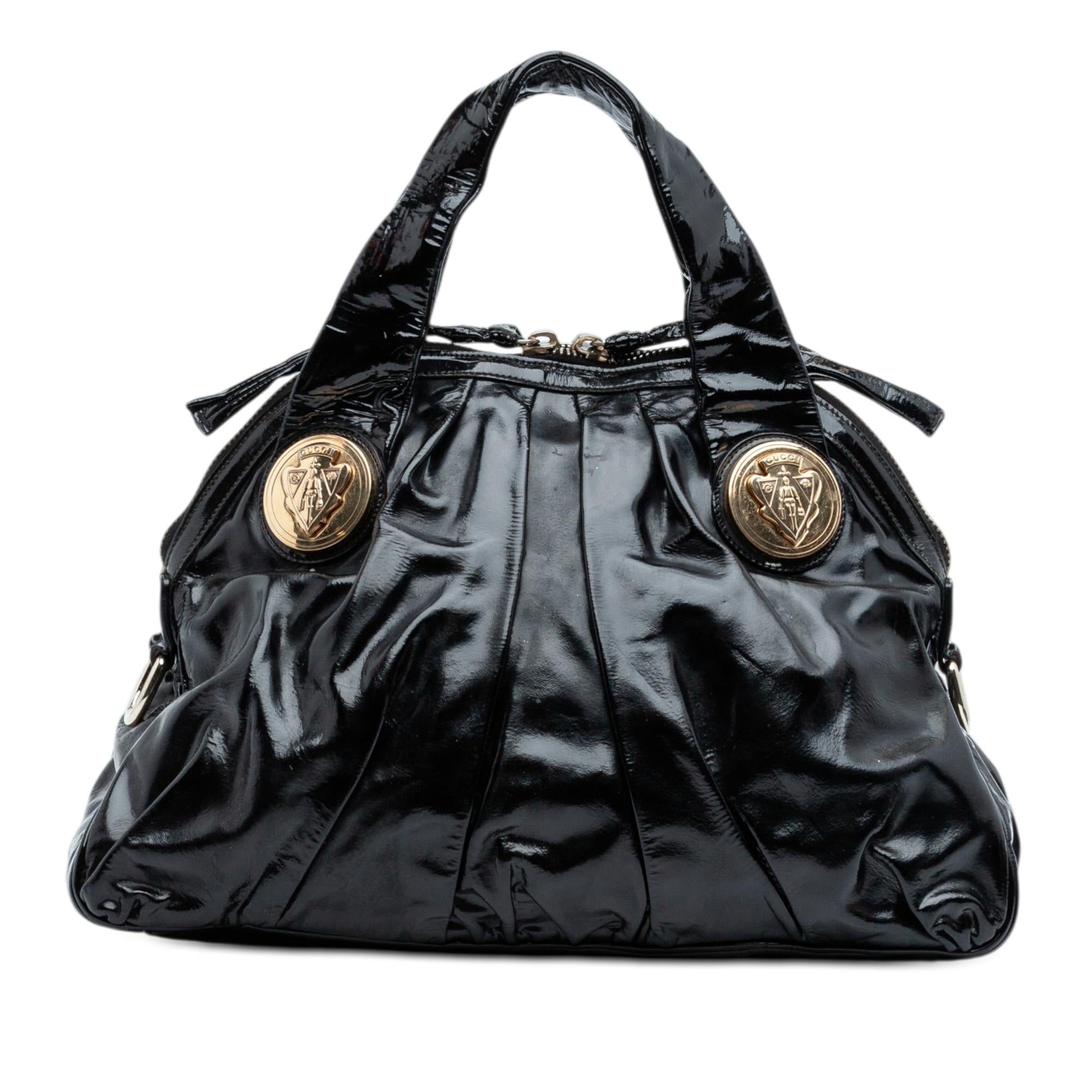 Gucci Large Patent Hysteria Satchel