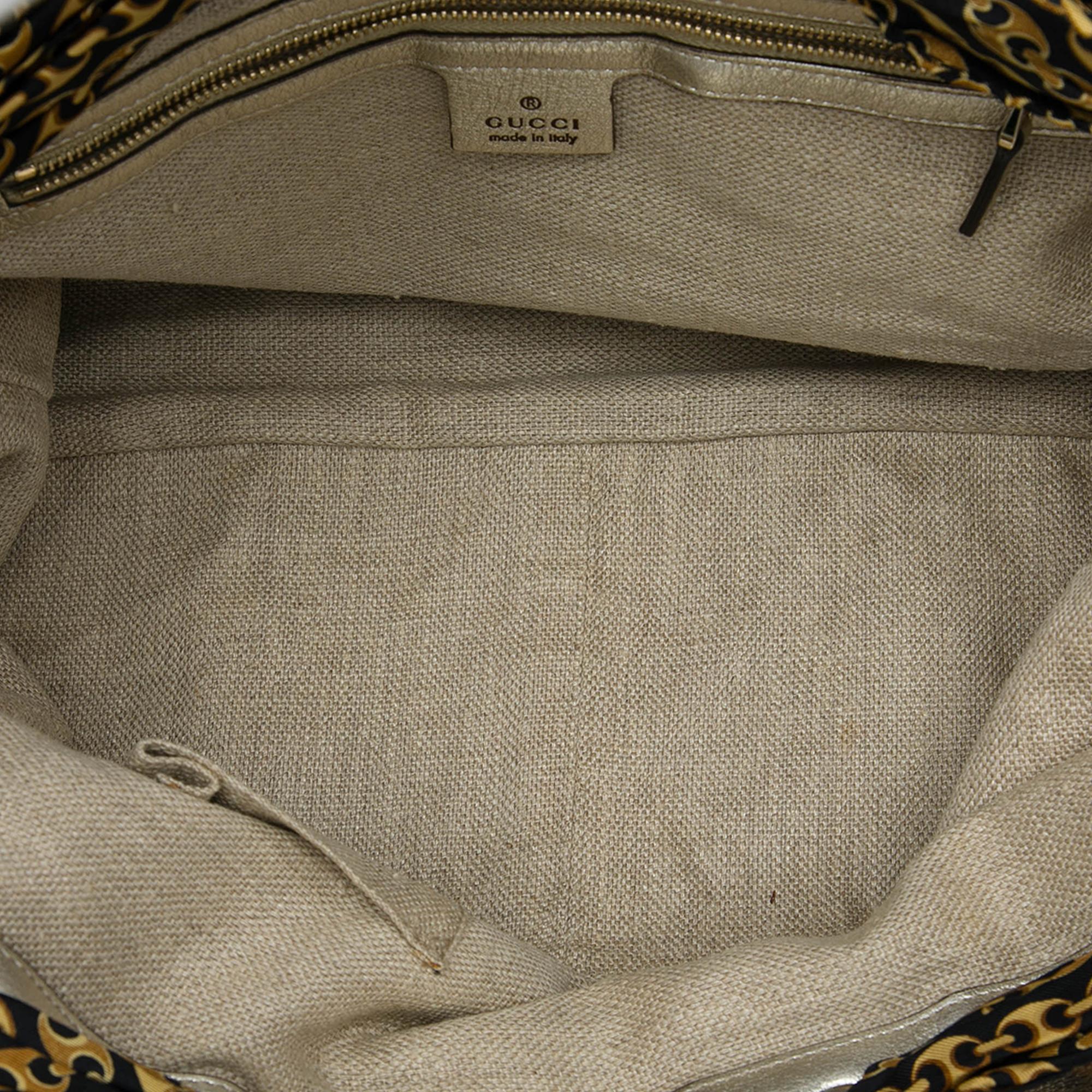 Gucci Large Straw Positano Scarf Tote