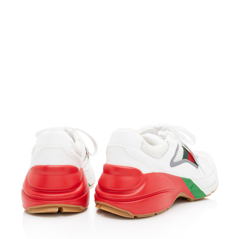 Gucci Lavaredo Eco-Fabric Web Rhyton Sneakers - Size 9 / 39 (SHF-W0okvt)