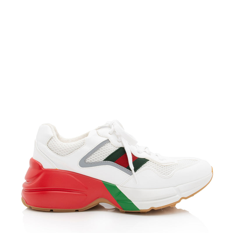 Gucci Lavaredo Eco-Fabric Web Rhyton Sneakers - Size 9 / 39 (SHF-W0okvt)