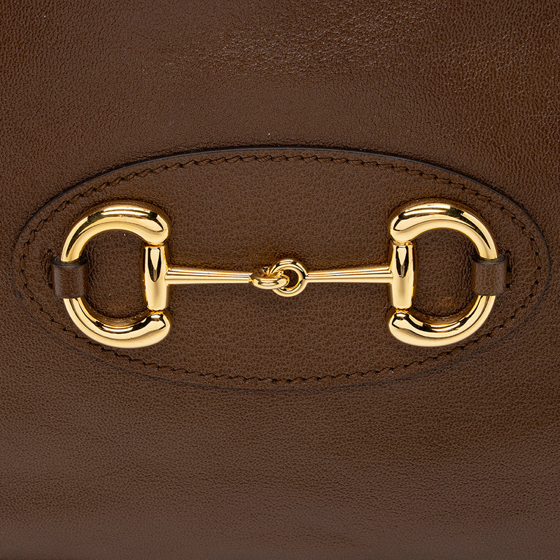 Gucci Leather 1955 Horsebit Medium Tote (SHF-19180)