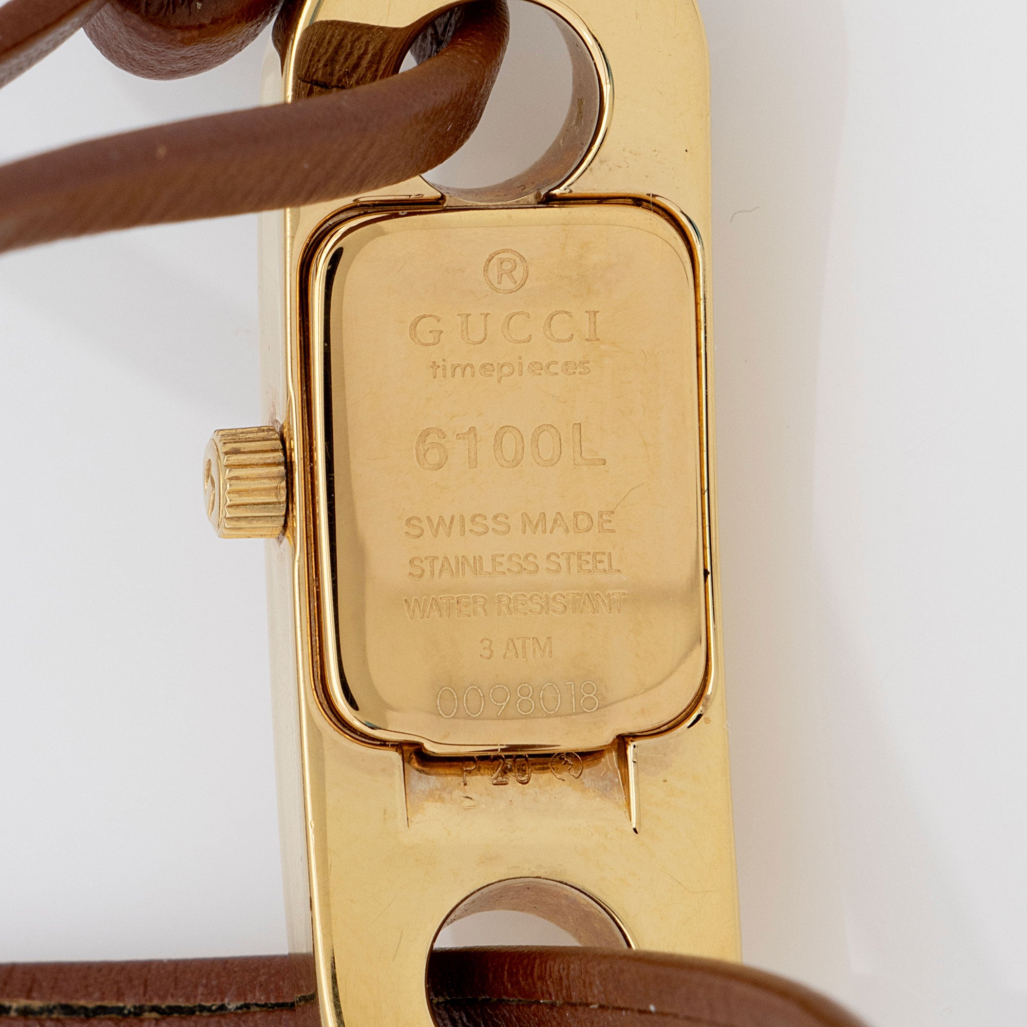 Gucci Leather 6100 Series Wrap Watch (SHF-HjN8pi)