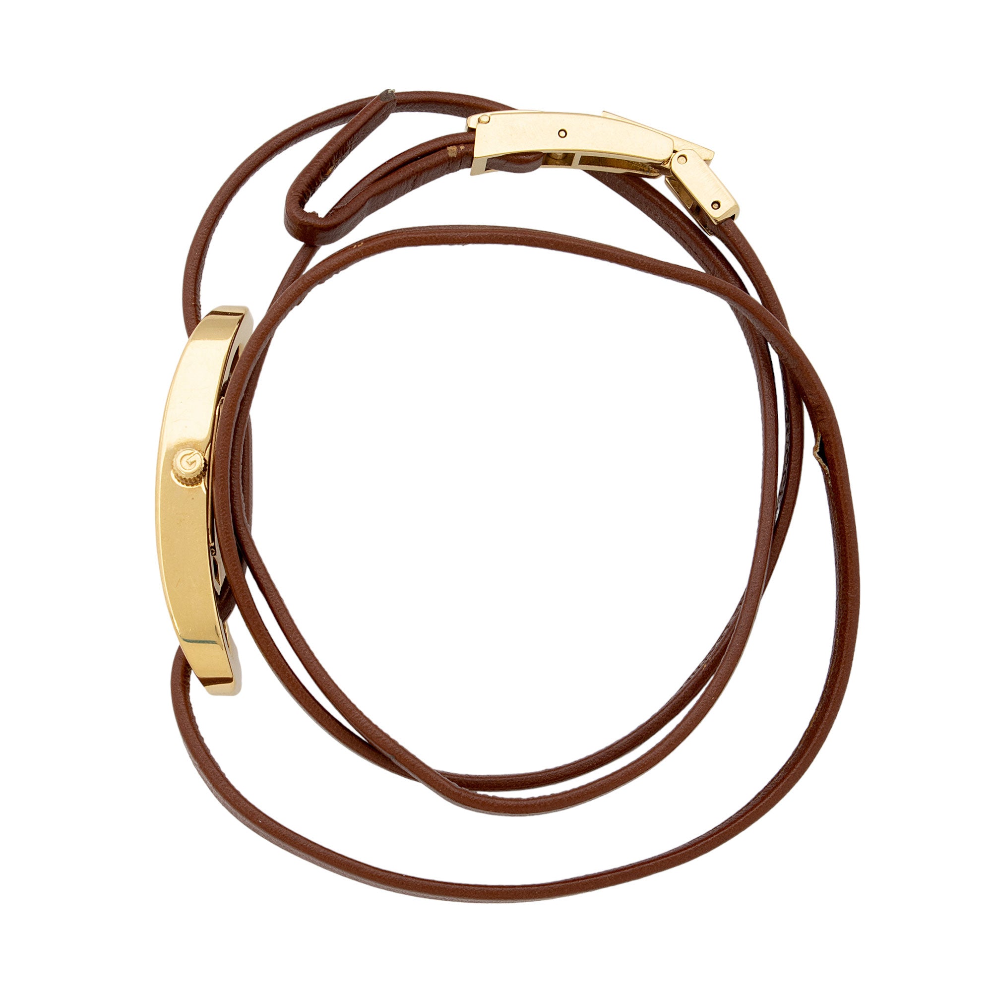 Gucci Leather 6100 Series Wrap Watch (SHF-HjN8pi)