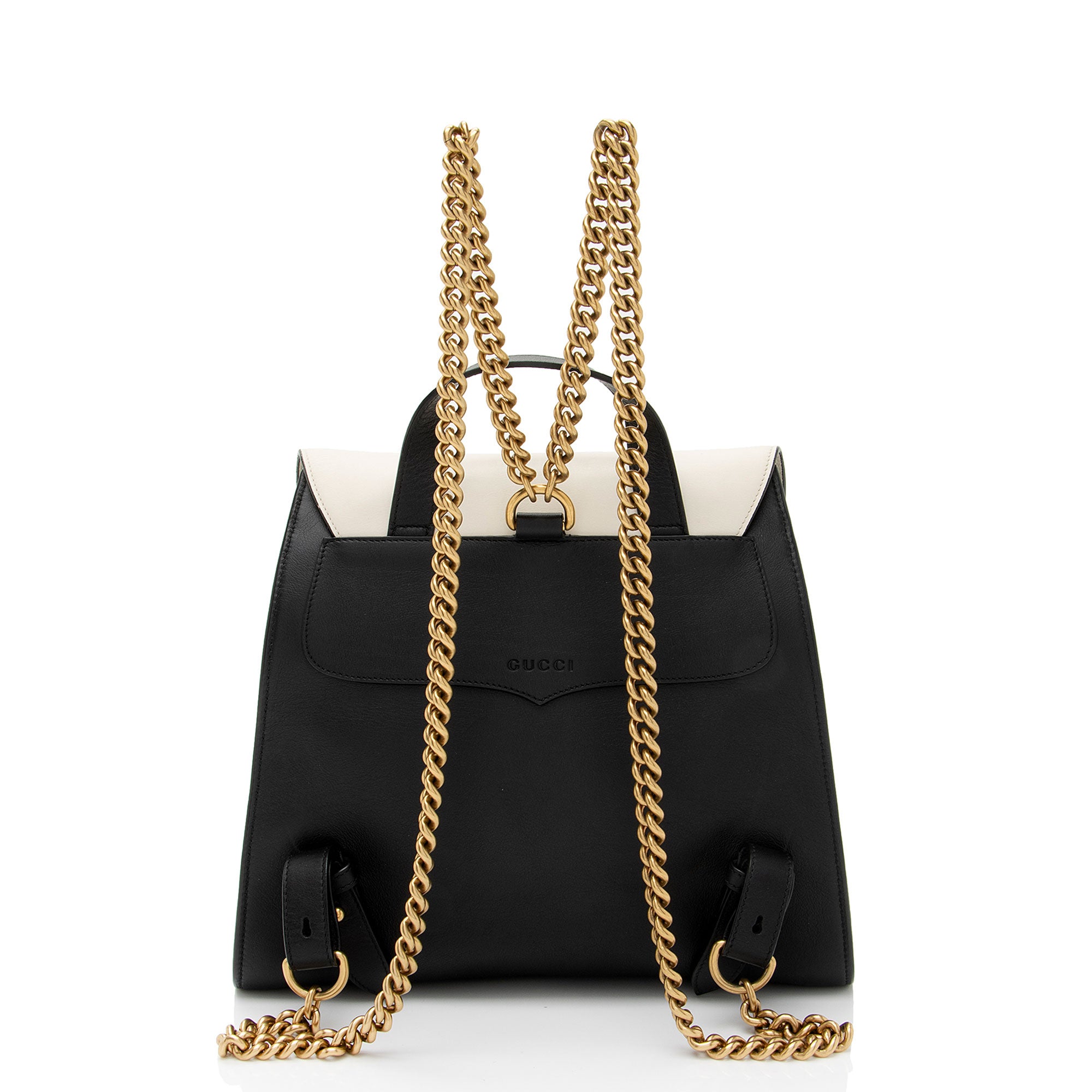Gucci Leather Animalier Malin Chain Medium Backpack